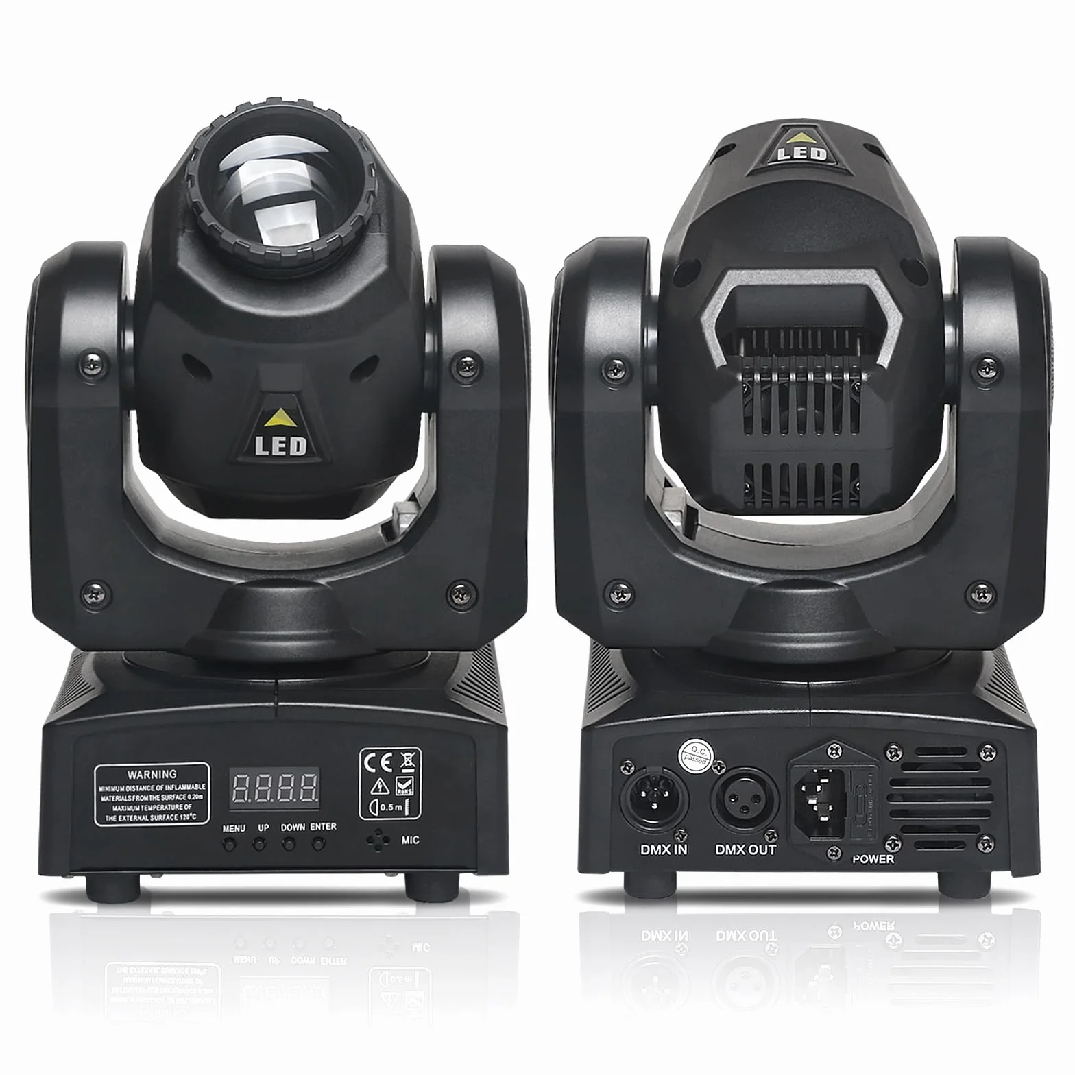 2Pack Cabeza Móvil Led Moving Head Spot Luces Discoteca 30w Dmx512 Foco Luz de Escenario para Fiesta Disco DJ Club Show Bar Boda