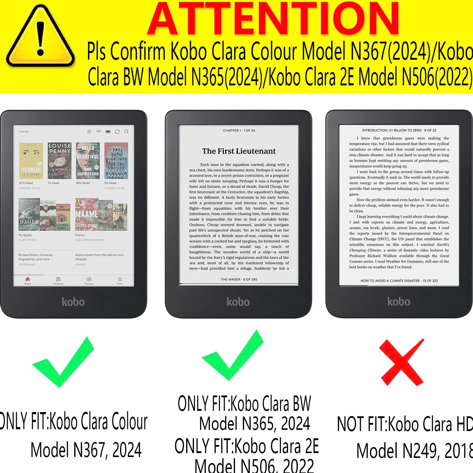 DMluna Funda para Kobo Clara Colour/BW/2E, Tolino Shine Colour/Shine 5/4, Cubierta de Cuero PU Premium, Auto Sleep/Wake, Negro