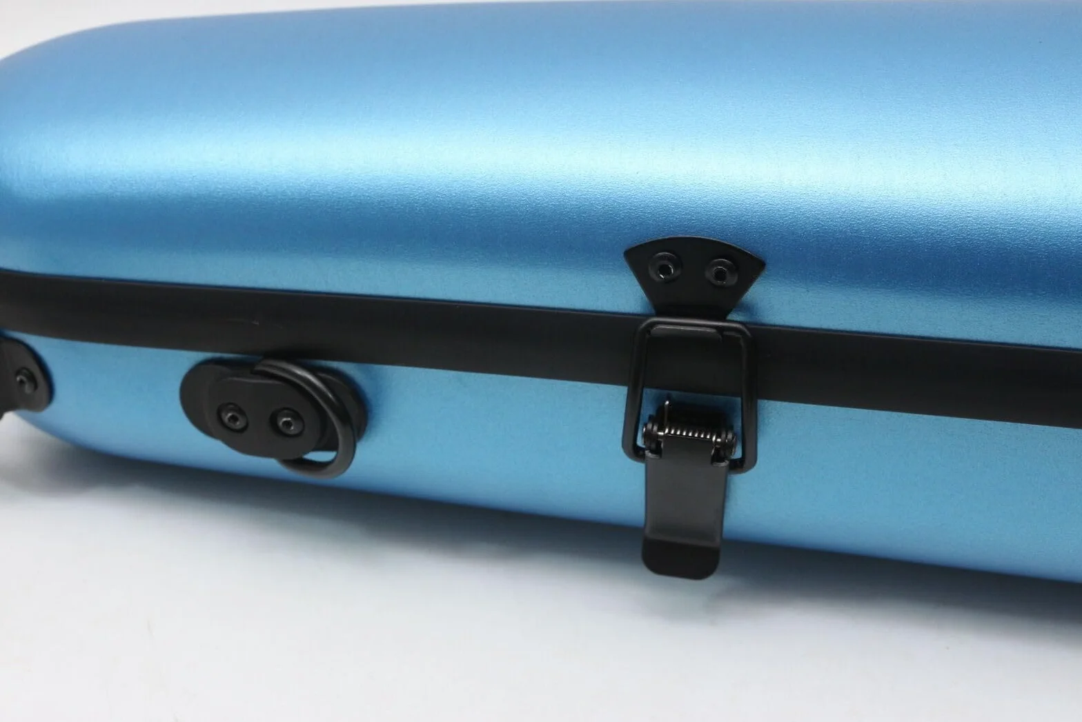 Estuche para violín de tamaño completo 4/4, caja de fibra de carbono, ligera y colorida con correa fuerte, bolsa azul (36 MN)
