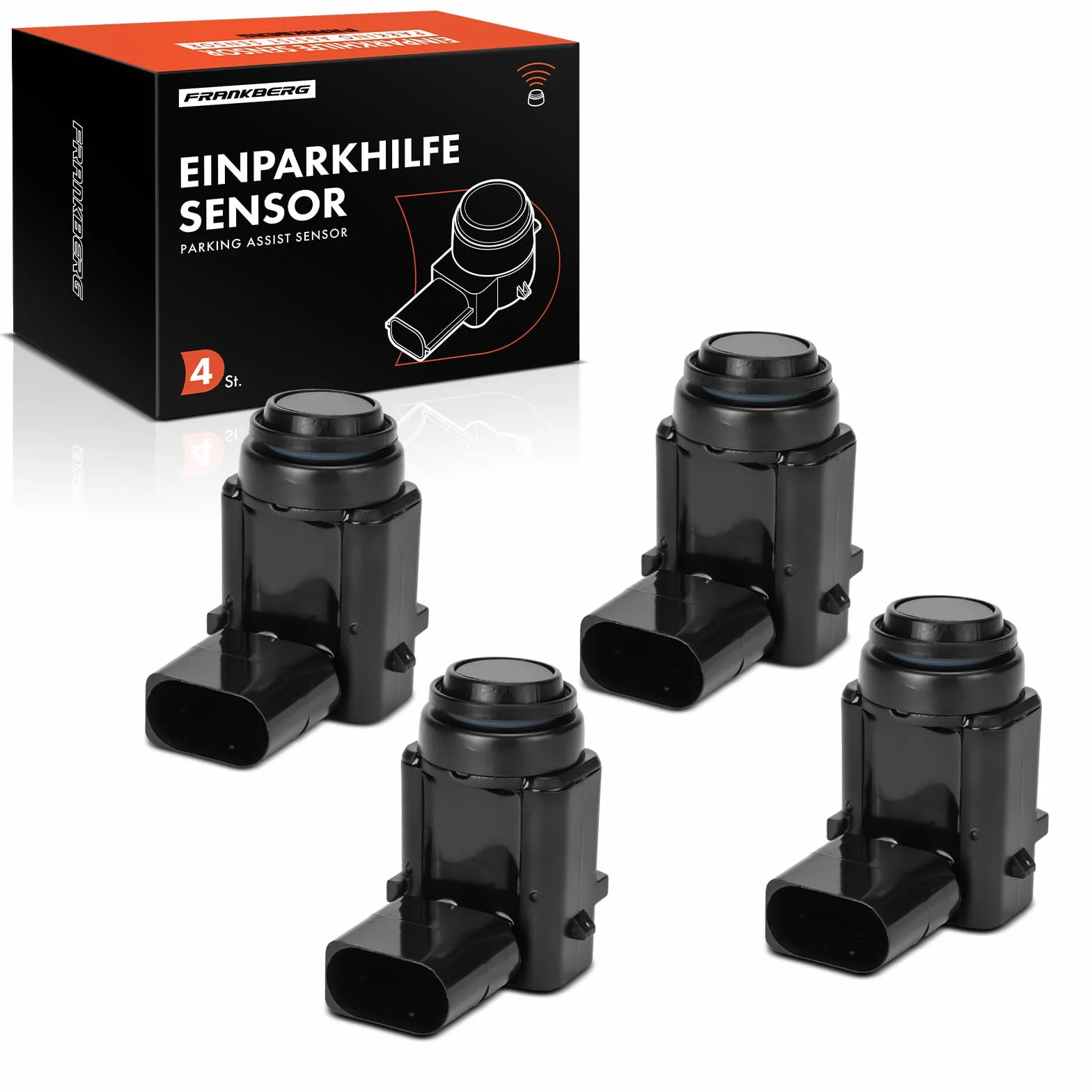 Frankberg 4x Sensor de aparcamiento PDC Compatible con Golf V 1K1 Golf V Variante 1K5 T.o.u.r.a.n 1T1 1T2 Golf Plus 521 5M1 Fabia I 6Y2 Replace# 3D0998275A