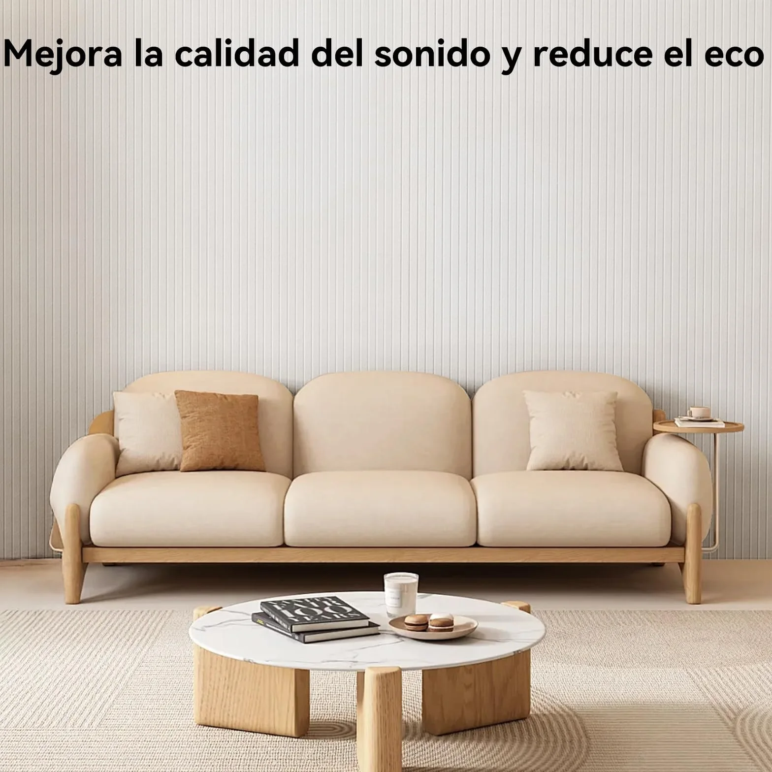 4 Paquetes Paneles Acusticos Grande,120x60x0,9cm Acusticos Autoadhesivos,Aislante Acustico Autoadhesivo, para Oficina, Estudio de Grabación, Gaming, Podcasting,Blanco