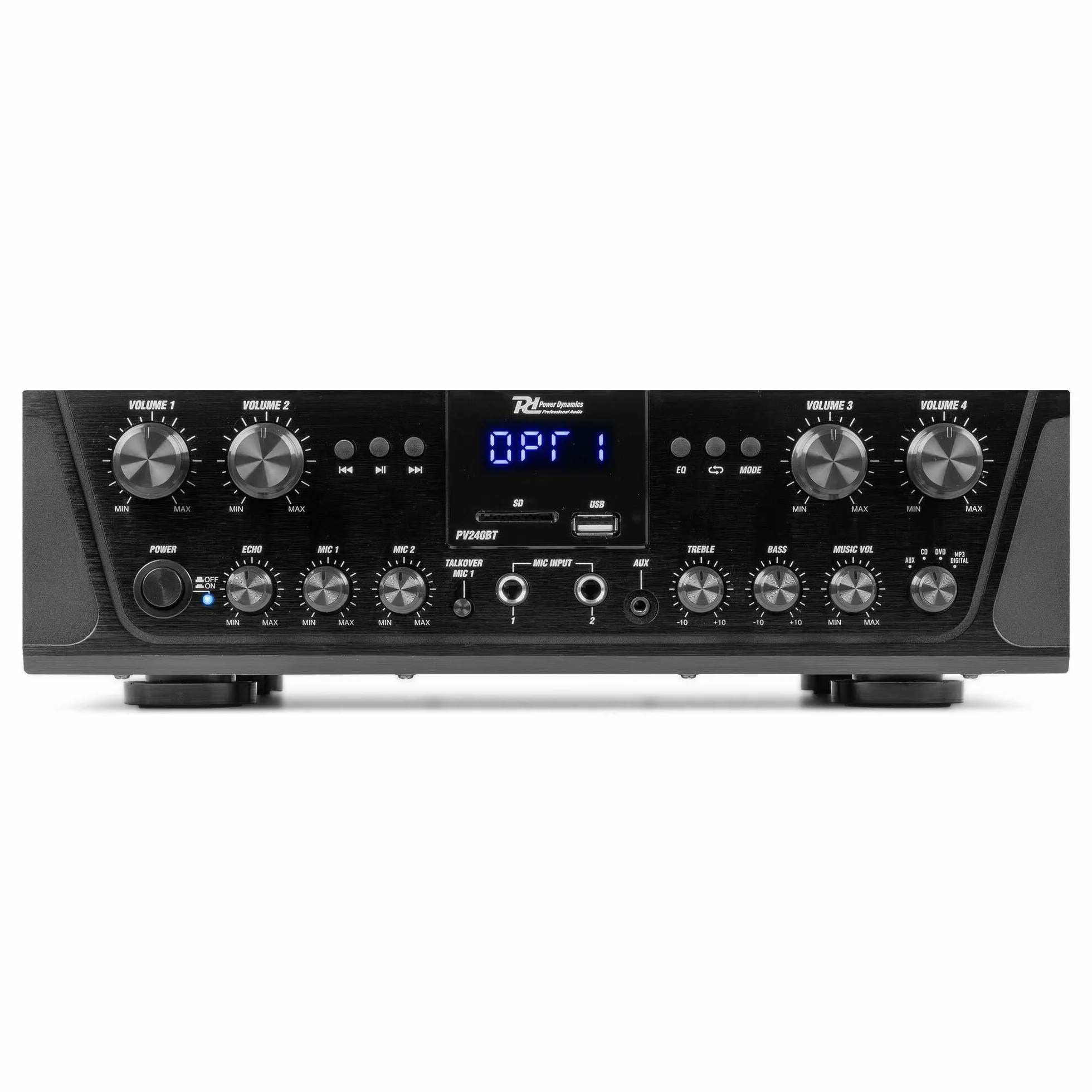 Sistema de Sonido de 4 Zonas con Bluetooth, FM y MP3 – Amplificador 400W + 8 Altavoces Blancos Resistente al Agua IPX5 para Interior y Exterior – Incluye 100m de Cable y Mando a Distancia