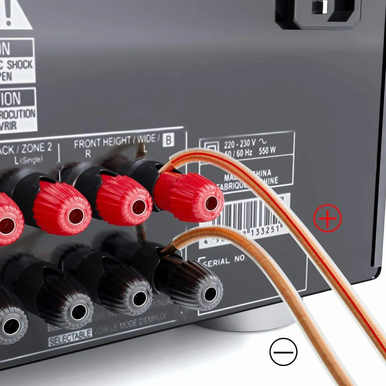 deleyCON 10m Cable para Altavoz 2x 2,5 mm² - Cobre Puro - Cable de Altavoz OFC - Cable de Audio para Altavoces HiFi y Surround - Marcado de polaridad - Transparente