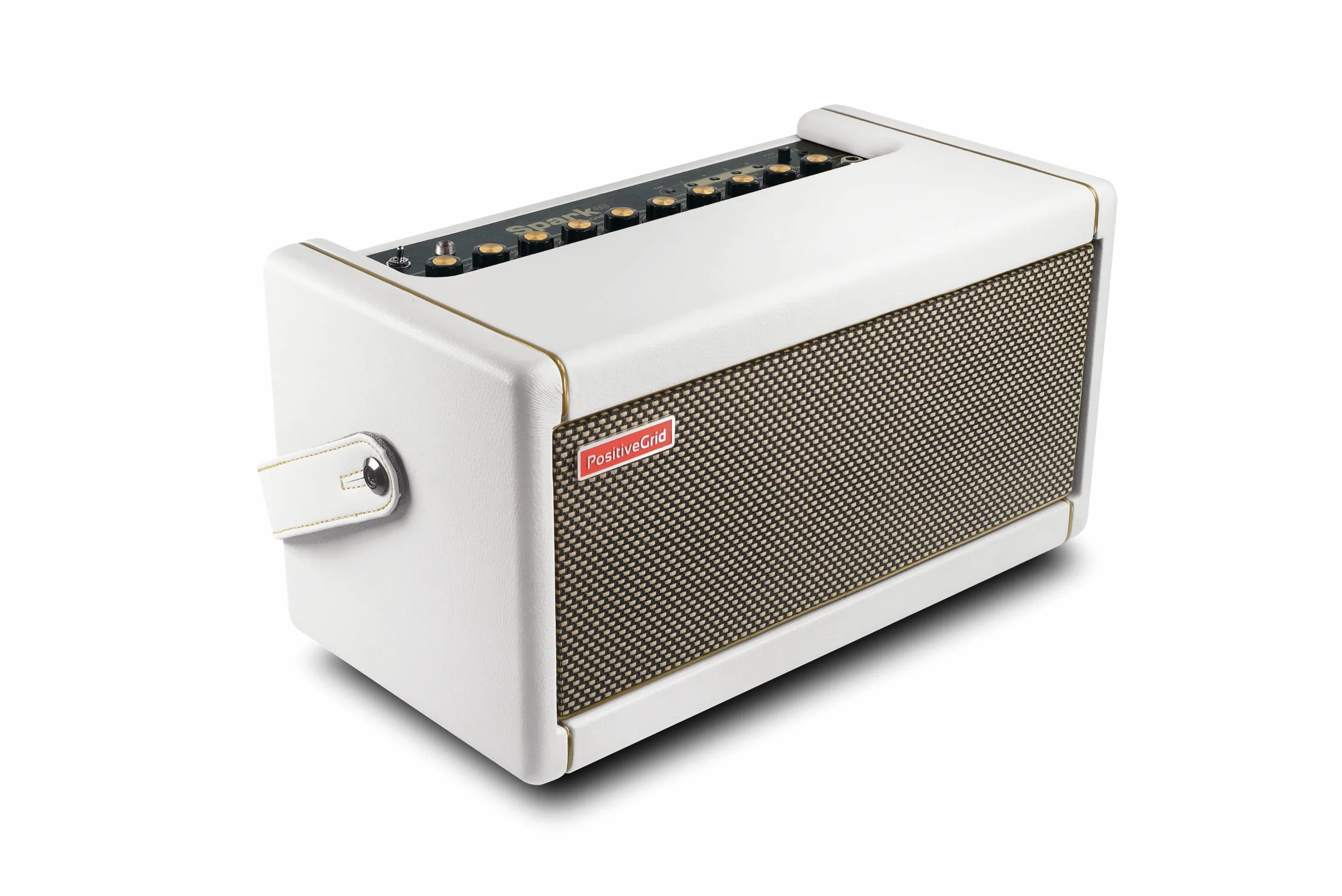 Positive Grid Spark Pearl Amplificador de Guitarra, Eléctrica, Bajo y Guitarra Acústica, Amplificador Combo de 40 Watts, App Móvil. (Perlado)
