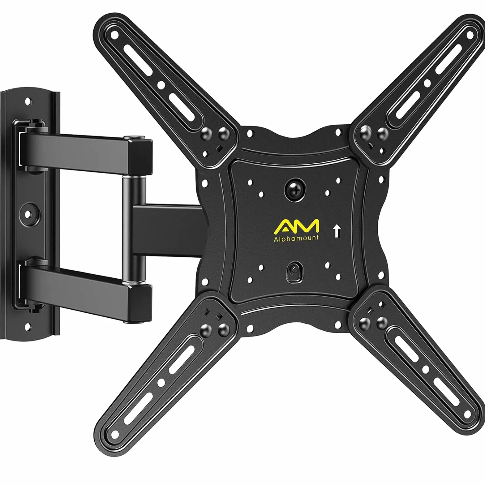 Alphamount Soporte TV Pared para Televisores Planos y Curvos de 26-60 Pulgadas, Soporte TV Inclinable y Giratorio con Brazos Retráctiles y Extensibles, hasta 35kg, Máx. VESA 400x400mm