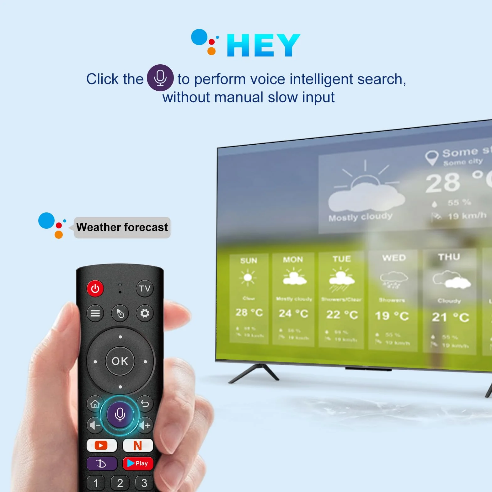 Android TV Stick 4K 2GB 16GB ROM H313 Quad-Core 64bit WiFi5 HDR10+ Smart TV Stick