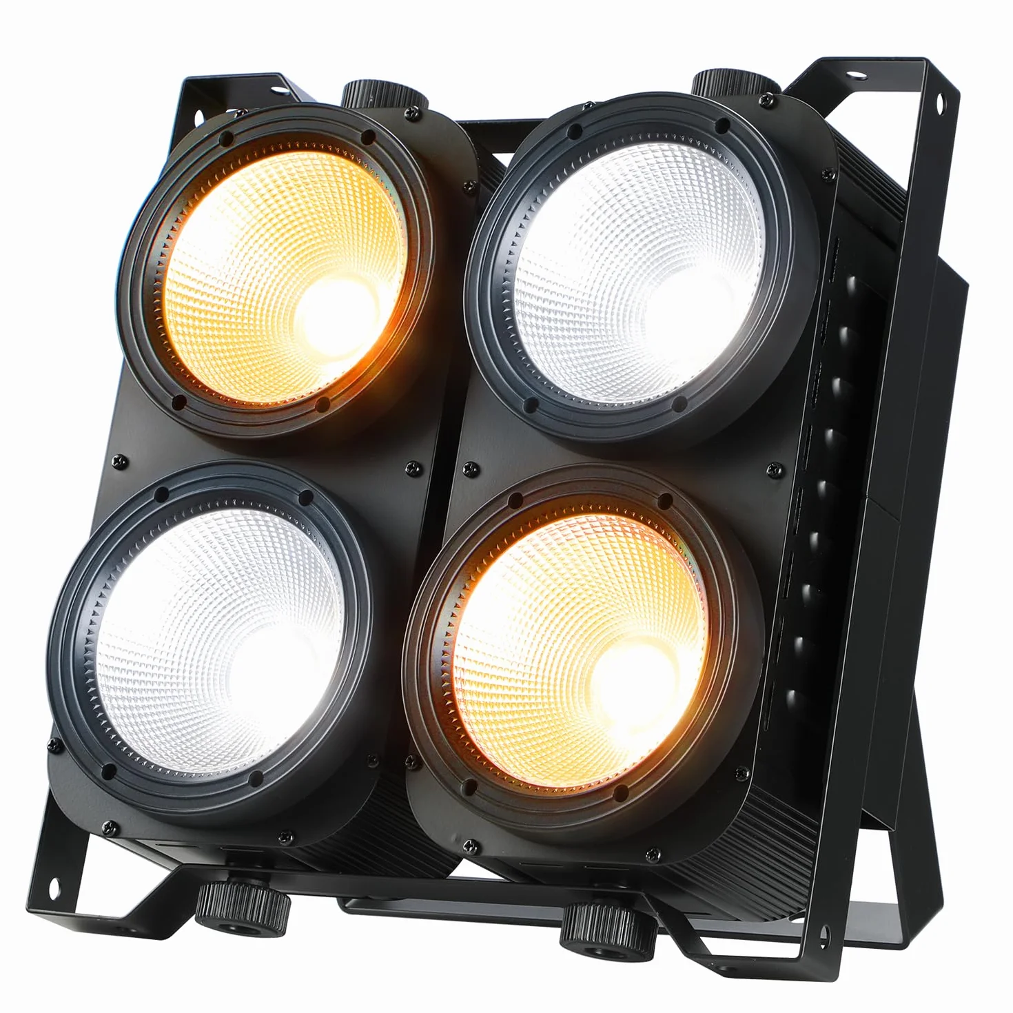 BETOPPER 4x100W COB Par LED, Iluminación de Escenario,1900K-6100K Foco Escenario Blanco Frío/Cálido Efecto con Activación por Sonido, Foco Par Teatro para Bar Discoteca Fiesta Lglesia Boda Navidad