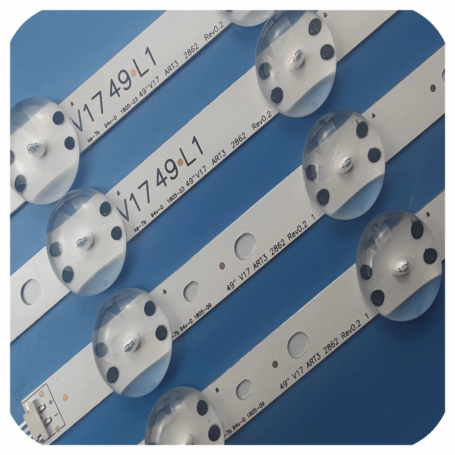 LED Tira de retroiluminación (4) apta for LG 49UV340C 49LJ614V 49UJ6525 49UJ6585 49UJ6565 49UJ651V 49UJ670V 49UJ701V V17 49 R1 L1 Art3 2862 2863