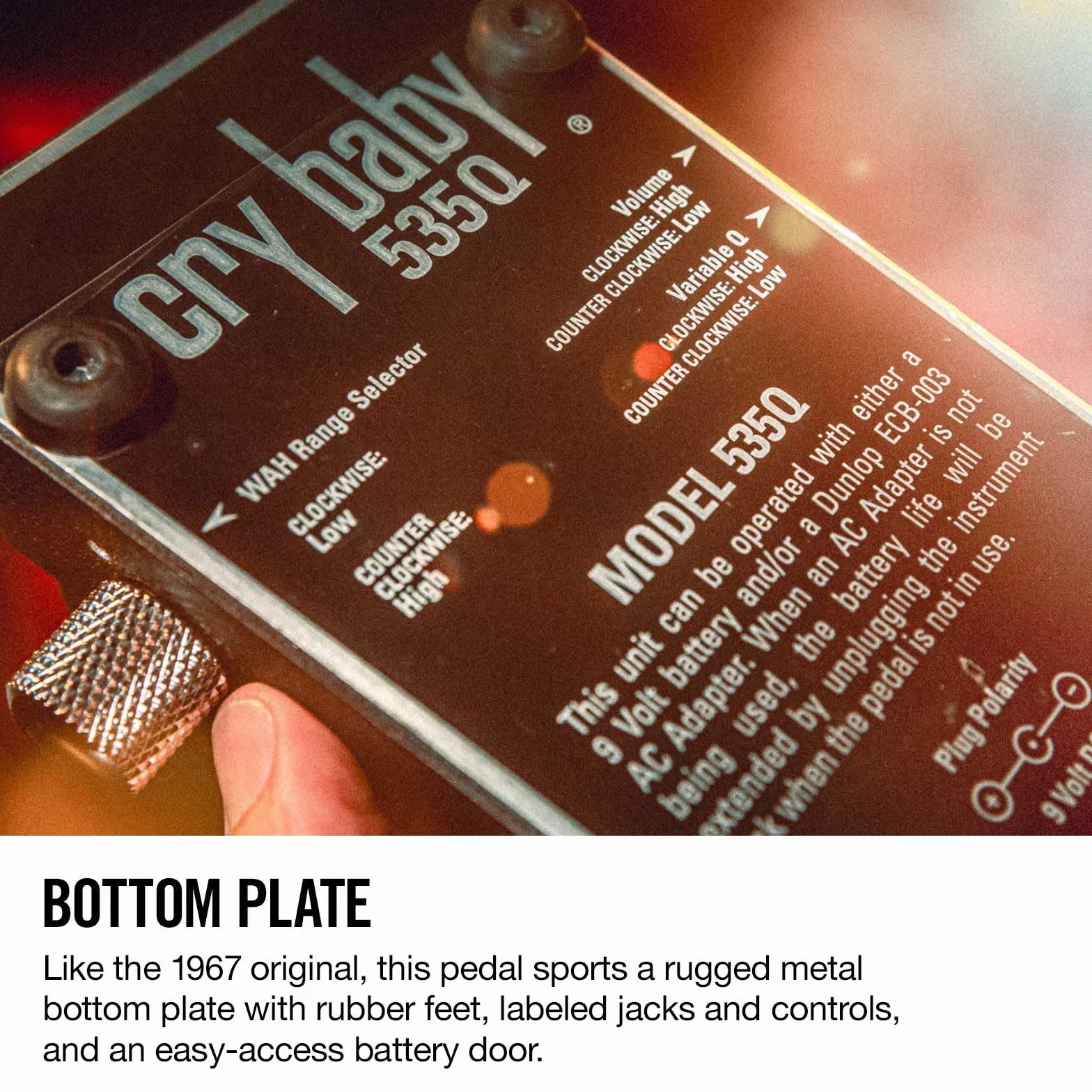 JIM DUNLOP - 535Q - Cry Baby Multi Wah negro