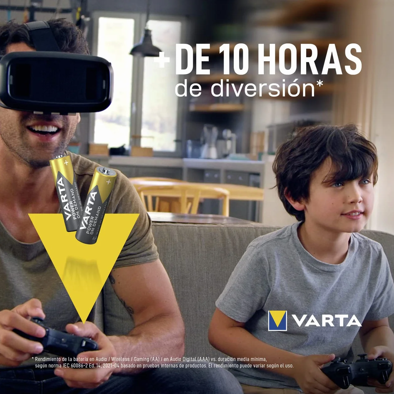 VARTA Pilas AA Alcalinas 1,5V Power on Demand, paquete de 100, Made in Germany