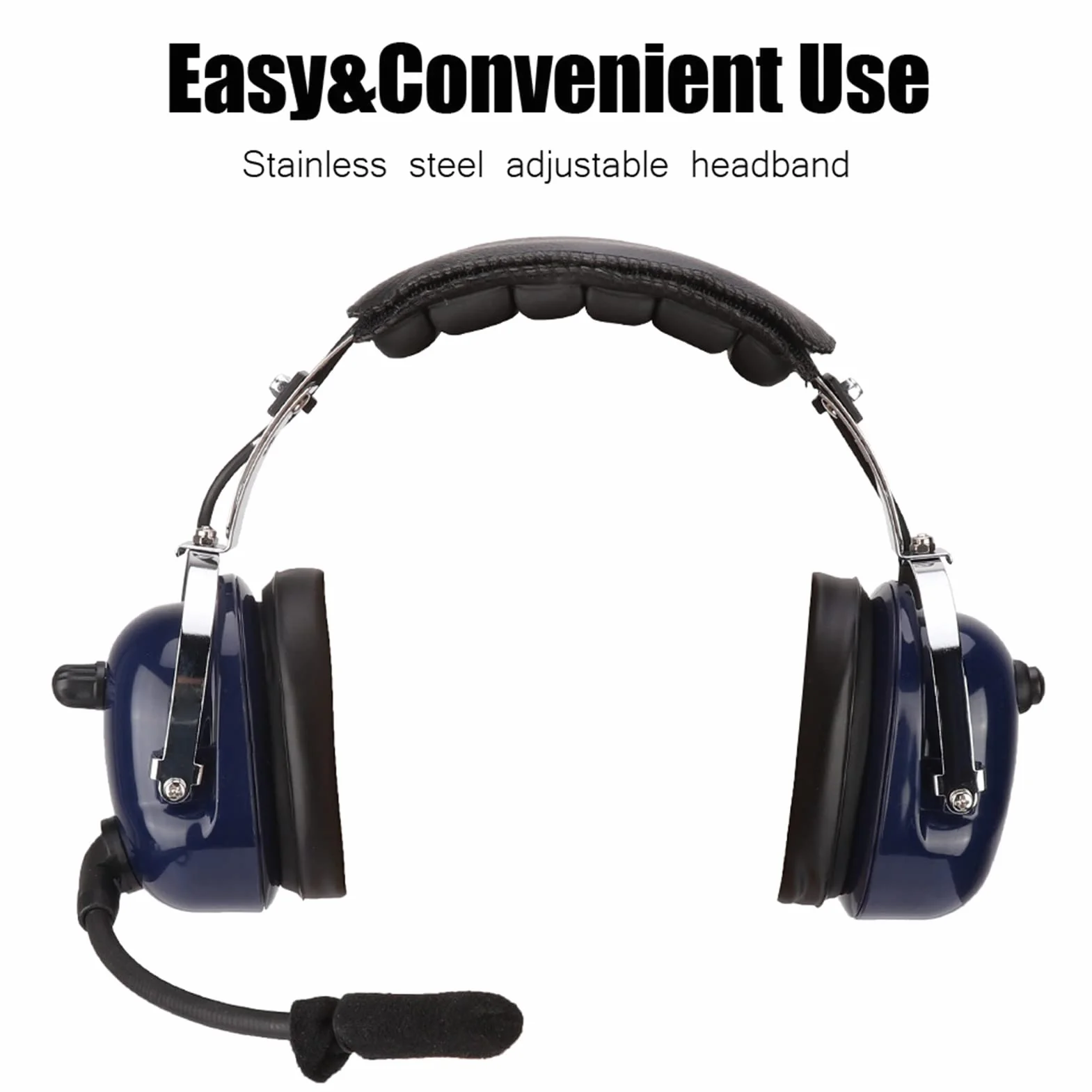 Auriculares De Aviación General 24db, Auriculares De Piloto De Doble Enchufe, Auriculares De Reducción De Ruido De 3,5 Mm para Pilotos