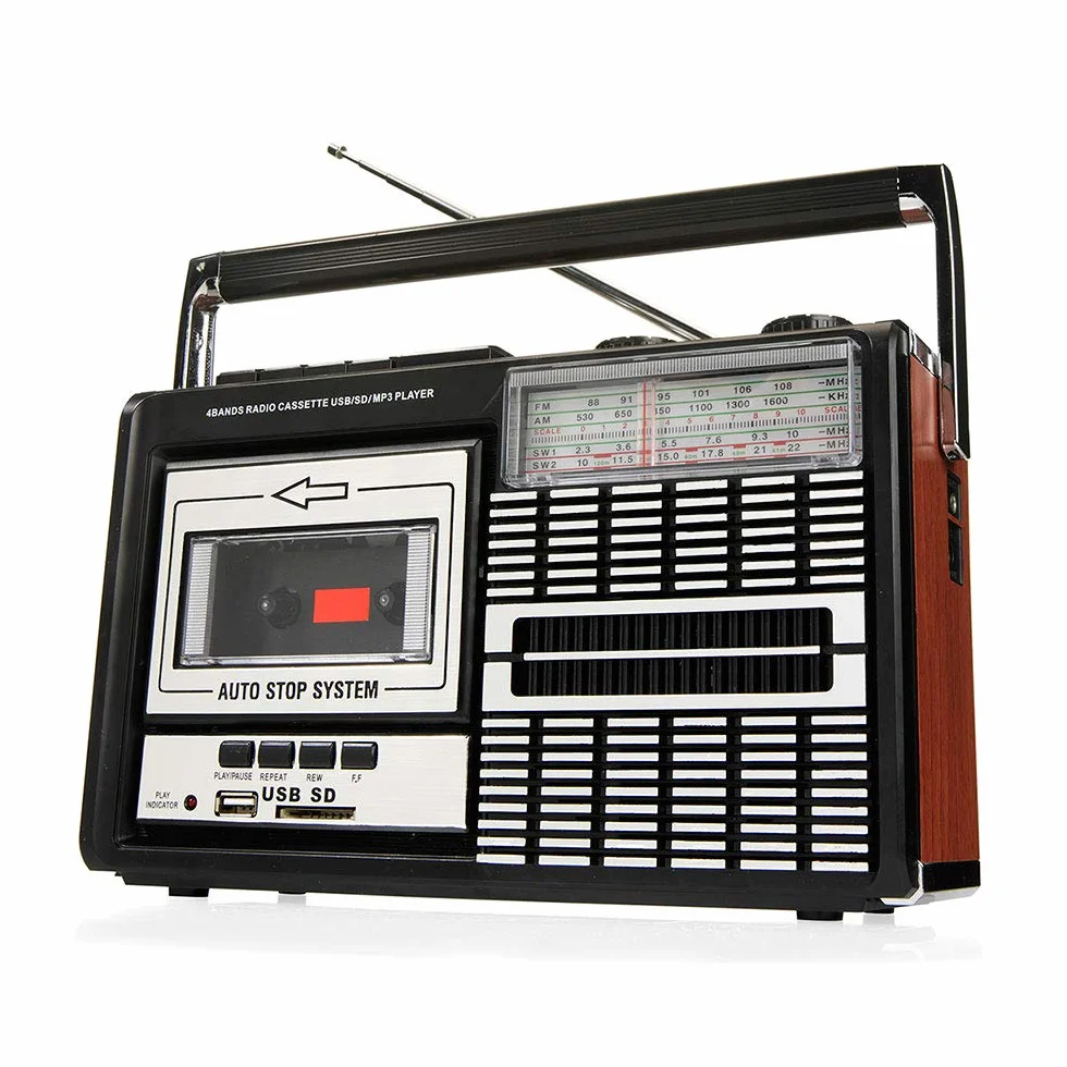 Ricatech PR85 Reproductor y grabadora de casetes Radio AM/FM/SW USB SD