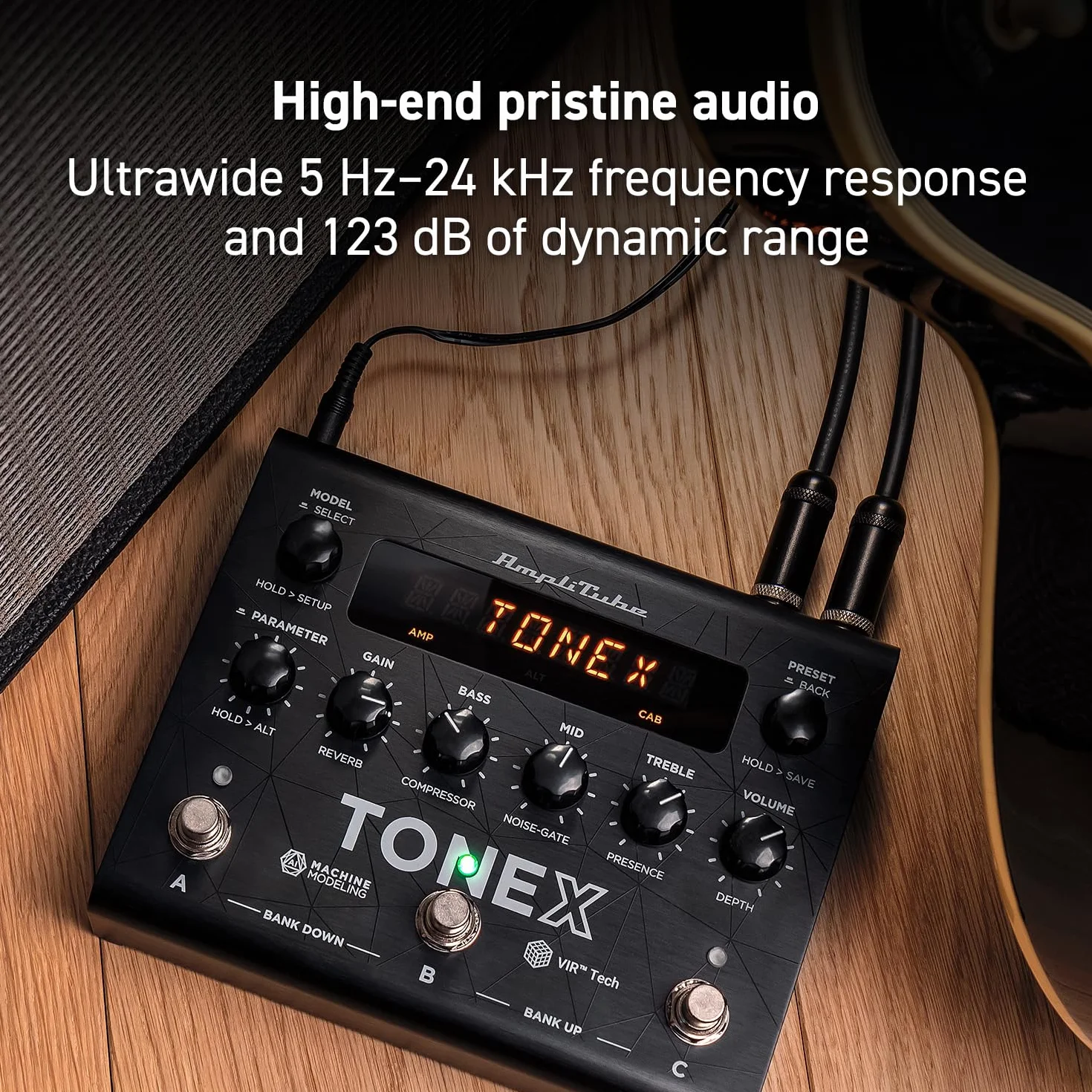 IK Multimedia TONEX Pedal Multi-Effekt-Pedal mit AI Machine Learning Technologie: Nachbildung von jedem Gitarrenverstärker, Gitarrenpedal, Distortion-Pedal, Overdrive-Pedal plus andere Gitarreneffekte