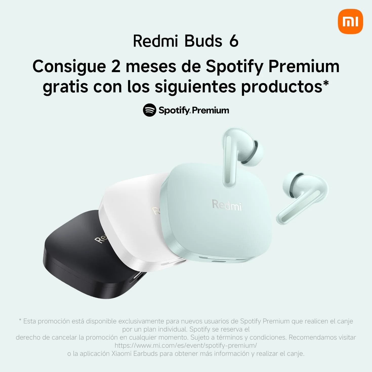 XIAOMI Redmi Buds 6 Auriculares inalámbricos Cancelación de Ruido 10 Horas Autonomía 42 Horas Estuche Carga Bluetooth Negro