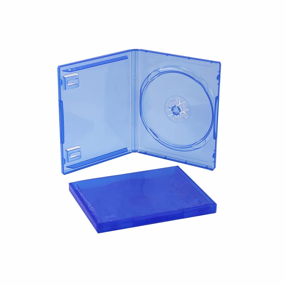 Genérico Caja Porta-CD Azul para PlayStation 5 (PS5) - Estuche de Repuesto para Disco Individual con Soporte Seguro para Juegos de PS5 - Solución Compacta y Ligera de Protección para Discos