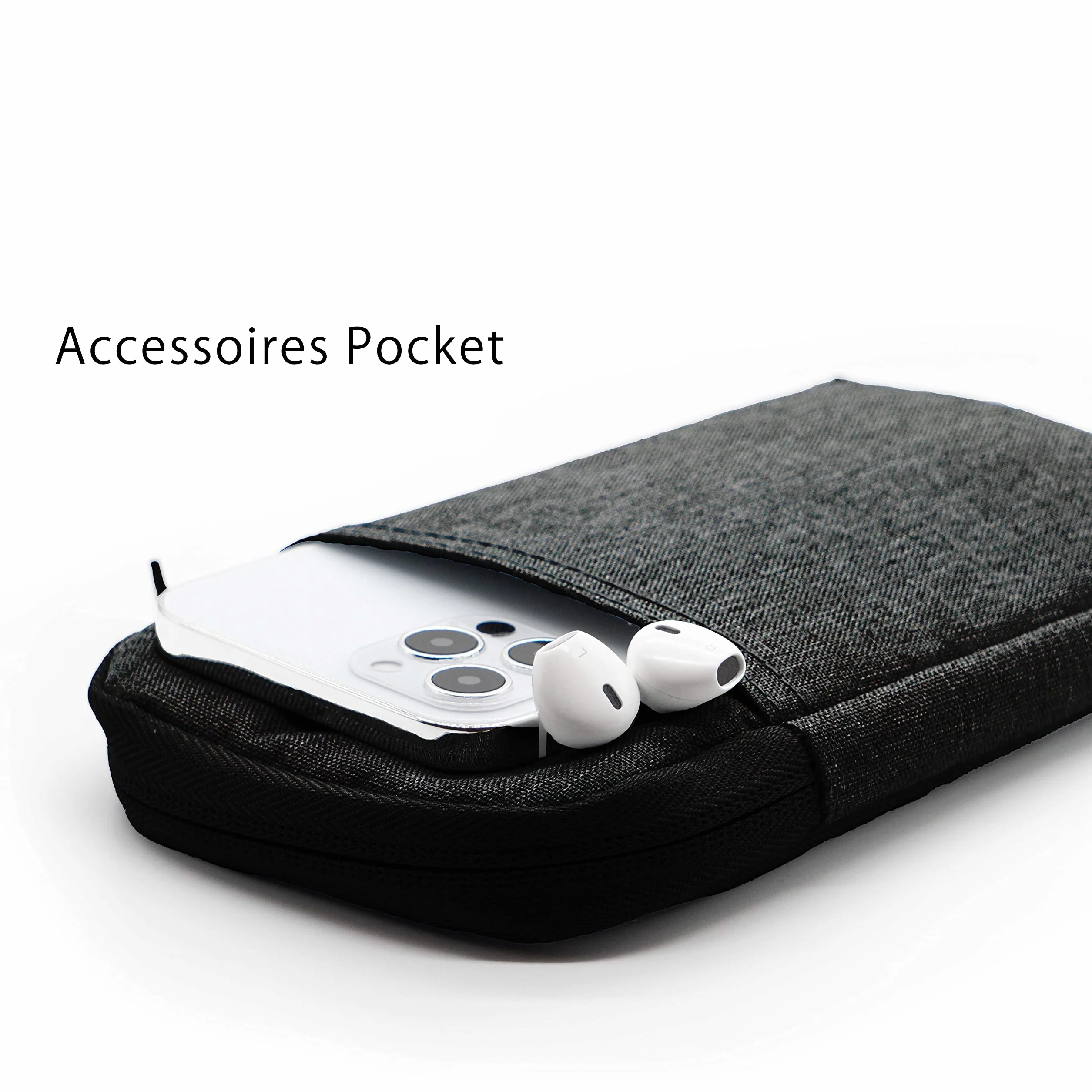 MyGadget Bolsa de Nylon para Tablet 6,5 Pulgadas Estuche Acolchado 8,9 x 16,5 cm Sleeve Negro