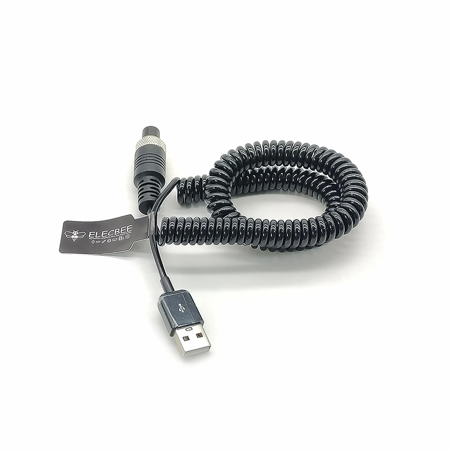 Elecbee Conector de aviación GX12 Hembra de 4 pines a USB2.0 Tipo-A Cable macho