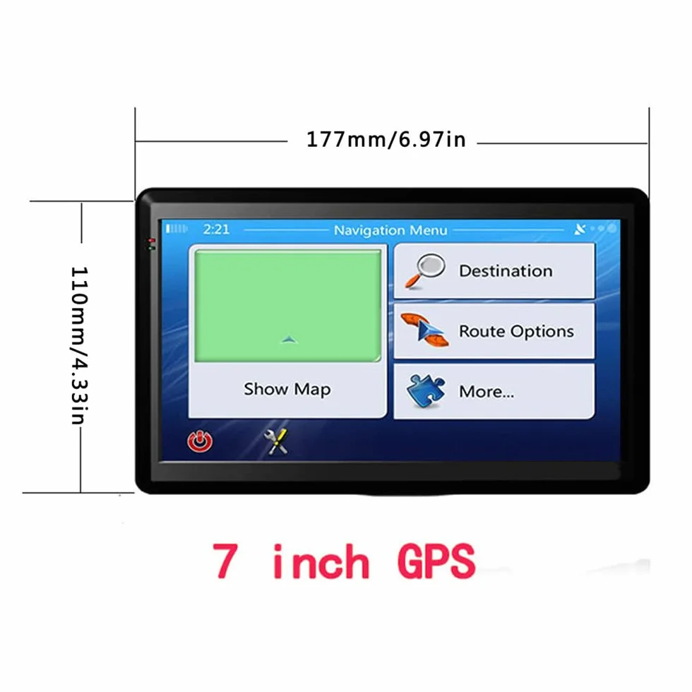 NEWFUN Navegador GPS Coche 7 Pulgadas Profesional con Mapas Europa 2025 Actualización de por Vida para Camiones