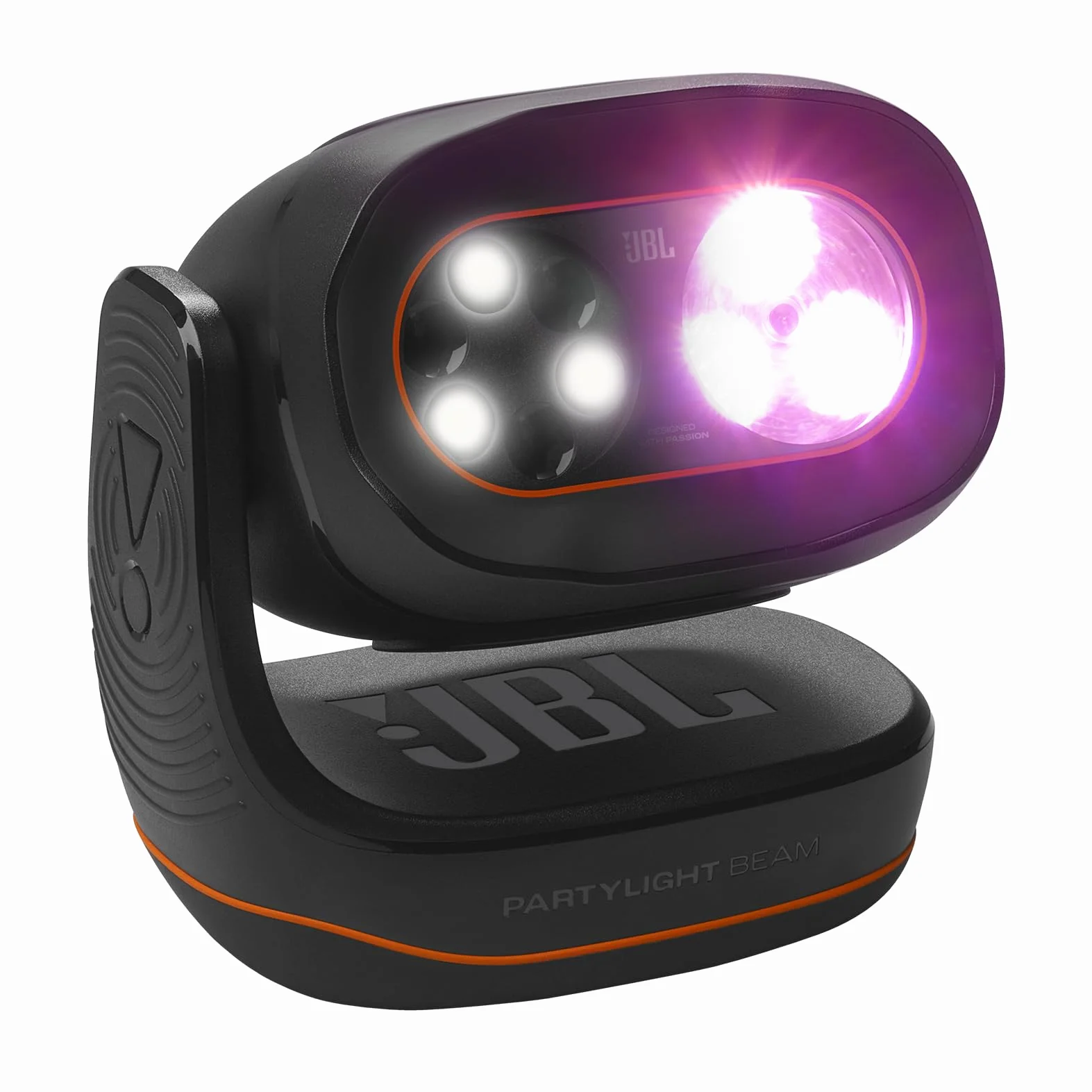 JBL PartyLight Beam - Proyector de luz LED RGB Bluetooth para altavoces PartyBox, decoración de habitaciones, habilitado para Auracast, 0,92 kg