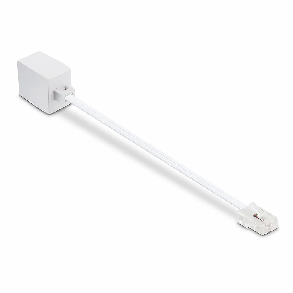 Conector Adaptador RJ45 Macho a RJ11 Hembra Blanco Metronic
