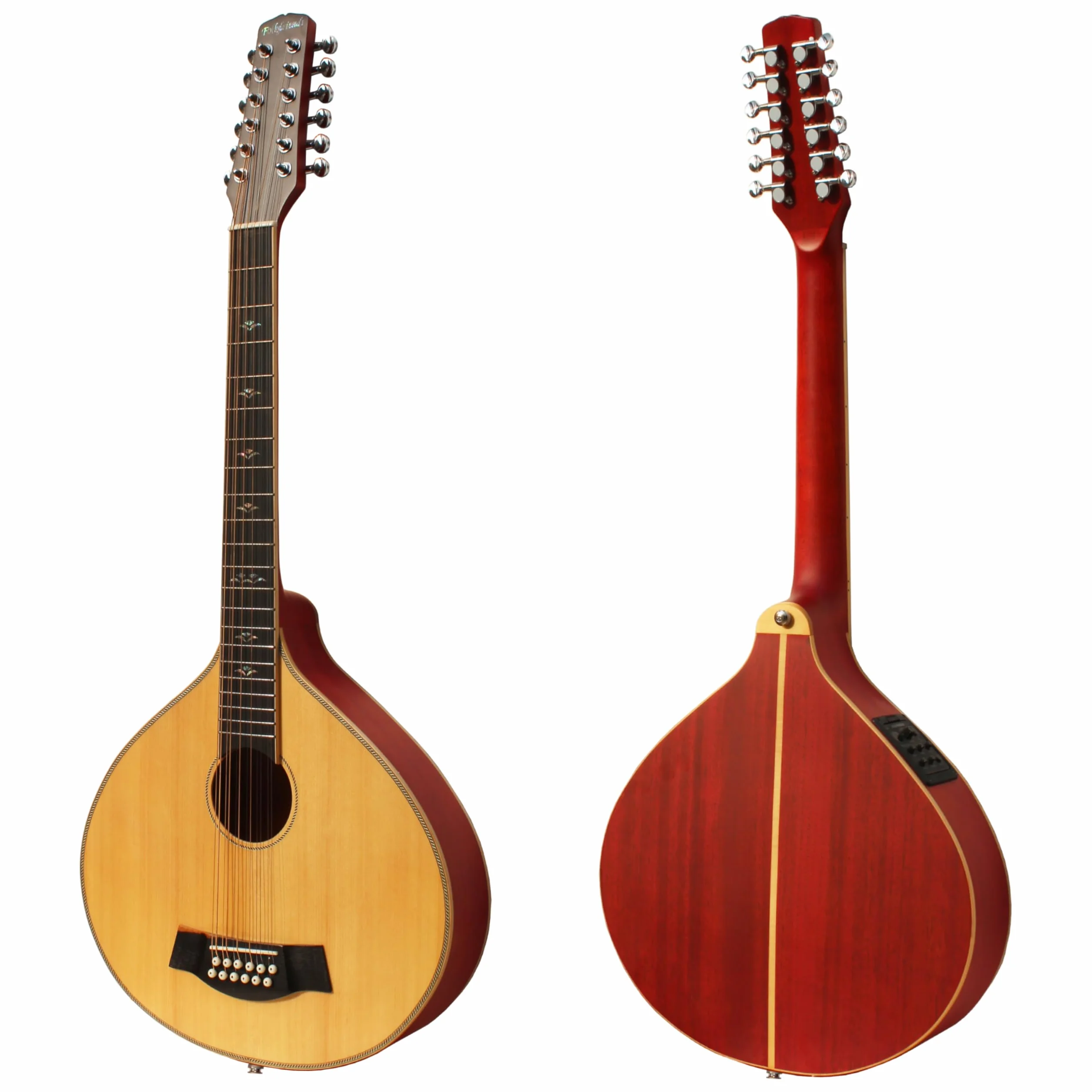 Batking Bouzouki - Guitarra Bouzouki de 12 cuerdas con ecualizador (12 cuerdas)