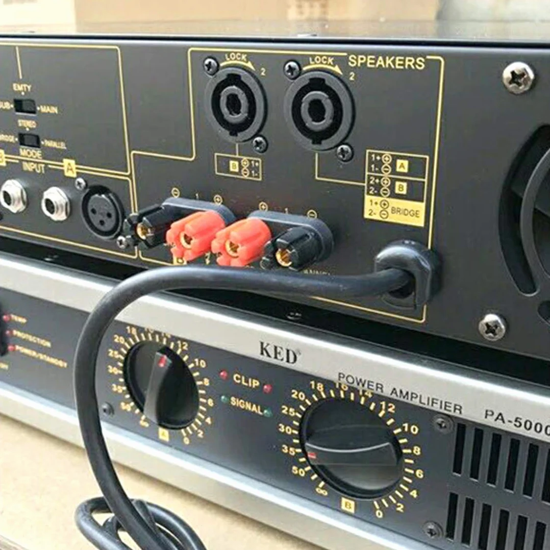 Swpeet Paquete de 8 conectores de altavoz de audio, 4 polos, enchufe de altavoz de bloqueo giratorio compatible con Jack Twist Lock de 4 polos, redondo, perfecto para Neutrik Speakon NL4FC, NL4FX,
