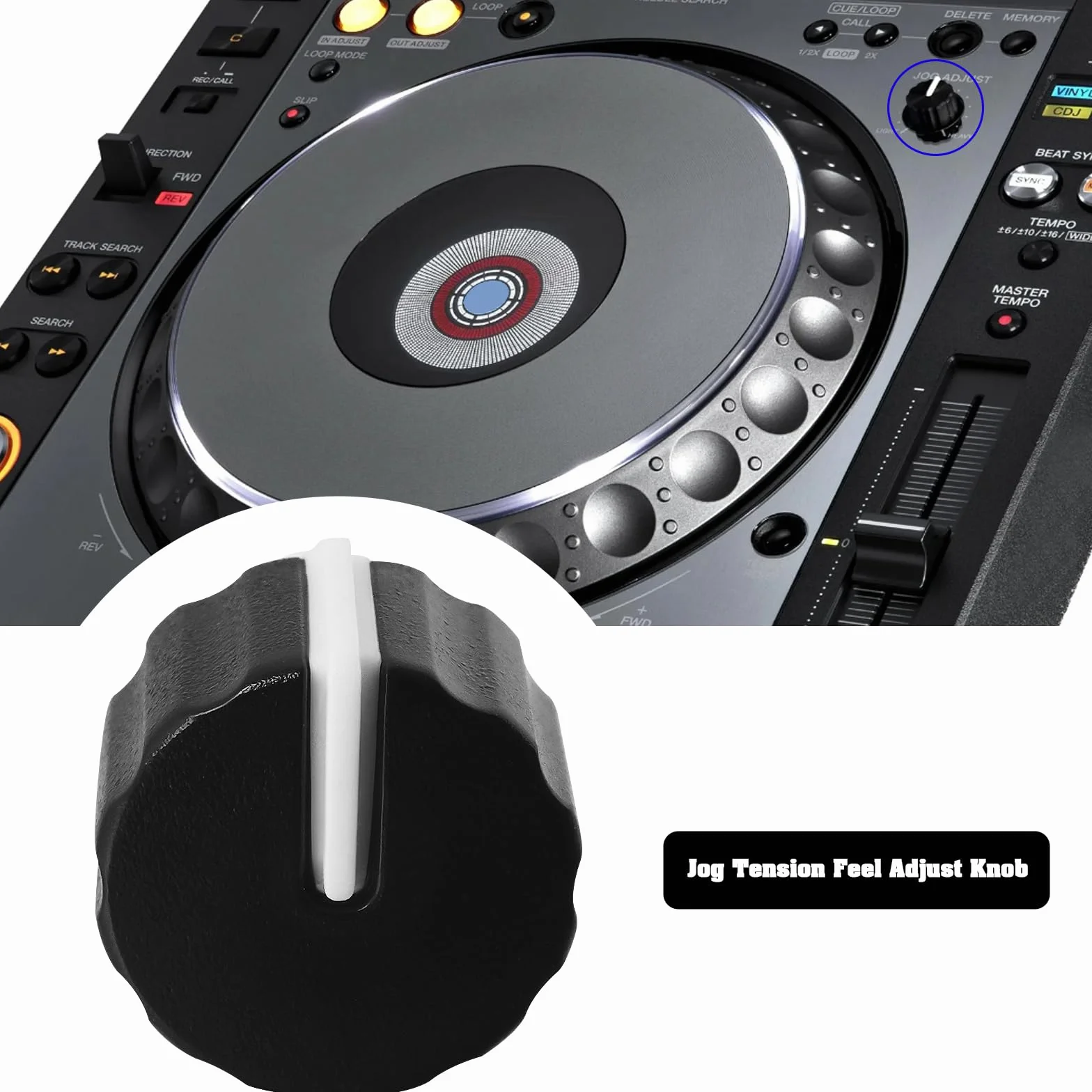 Perilla de Ajuste de Tensión del Controlador de DJ Perilla de Ajuste de Tensión Compatible con Pioneer CDJ-2000/CDJ-2000Nexus/CDJ-TOUR1/DDJ-1000
