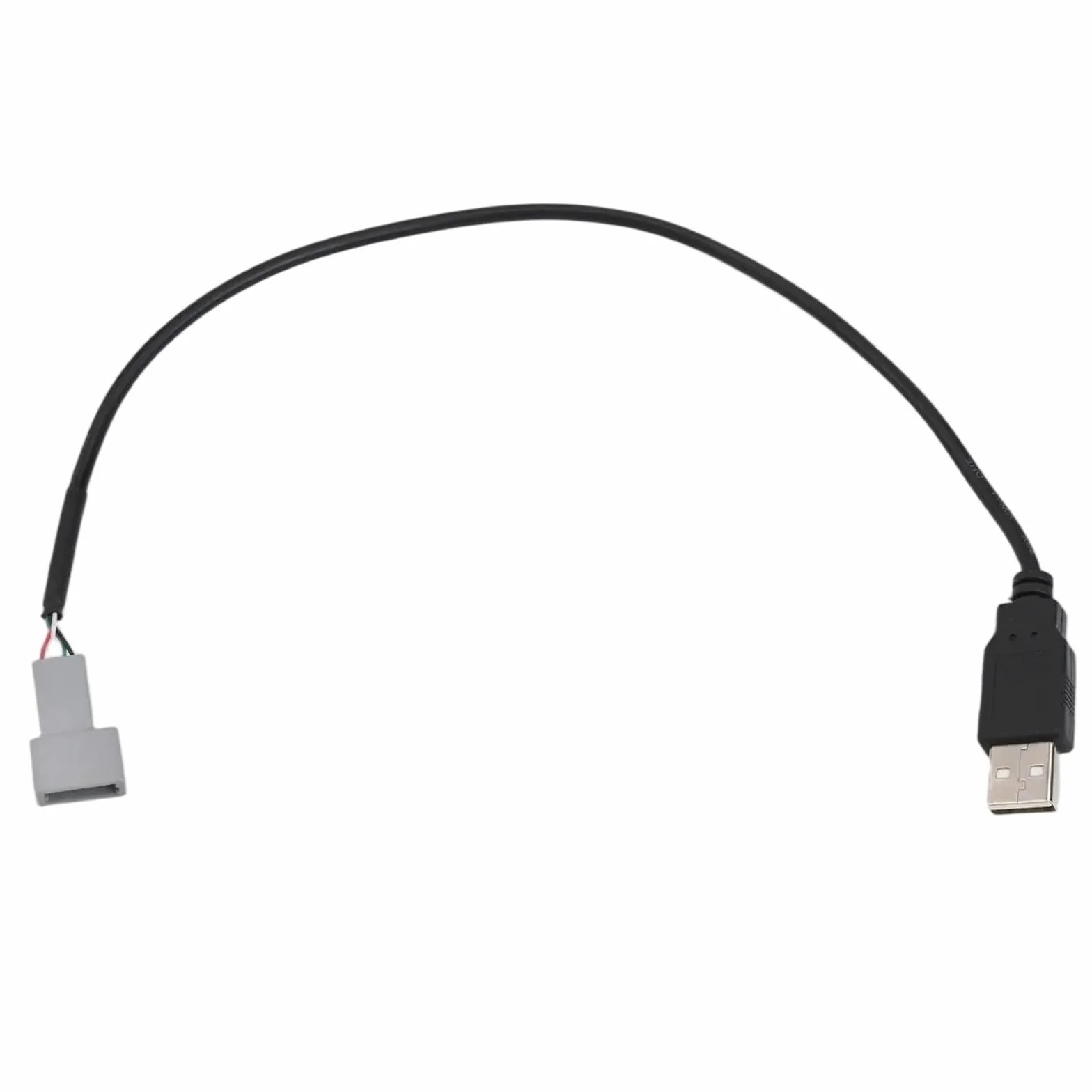 Cable adaptador USB para for kia para for hyundai para for android Multimedia de 4 pines hembra a macho Material ABS negro se adapta a radio de coche USB2.0 20CM conexión segura (USB)