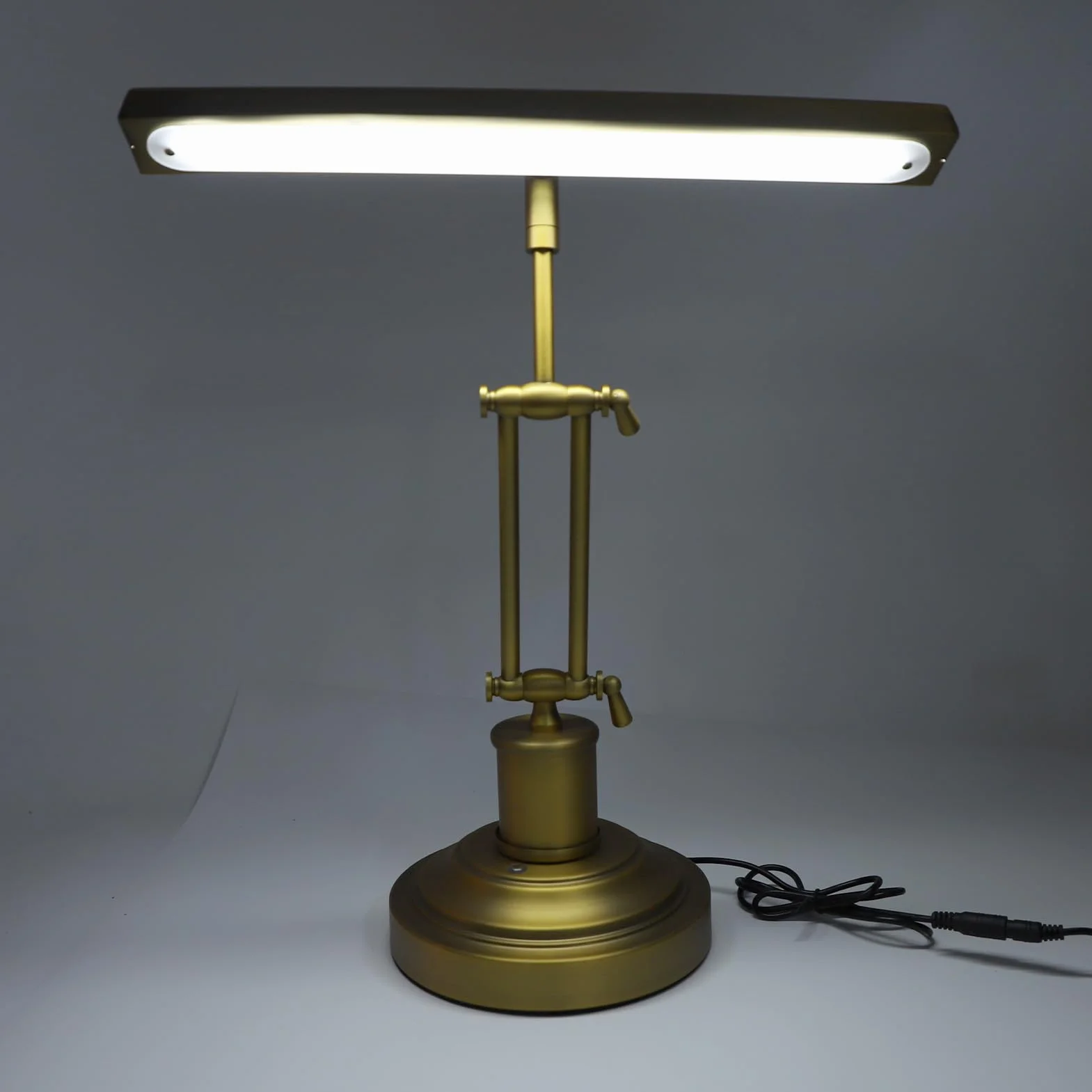 Dpofirs Lámpara de Piano Inclinada Retro, Cuidado de los Ojos con Luz de Piano de 12 W con Brazo Doble, 3000 K a 6000 K, Luz de Atril 85 CRI para Pianos (Enchufe de la UE)