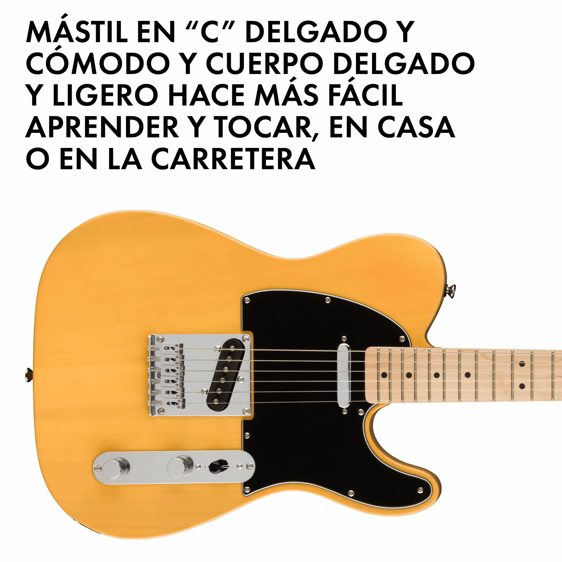 Squier by Fender Affinity Series Telecaster, Electric Guitar, Maple fingerboard, Butterscotch Blonde