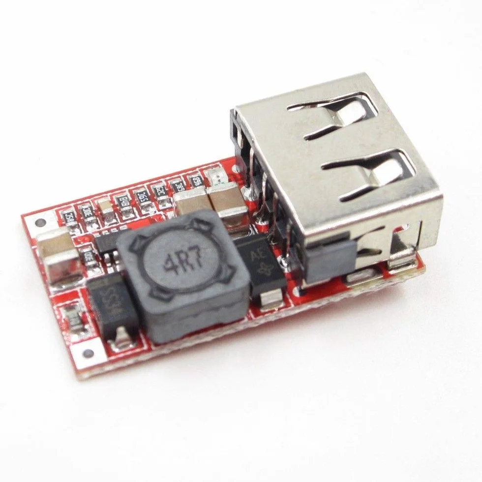 5pcs 6-24V 24V 12V to 5V USB Step Down Module DC-DC Converter