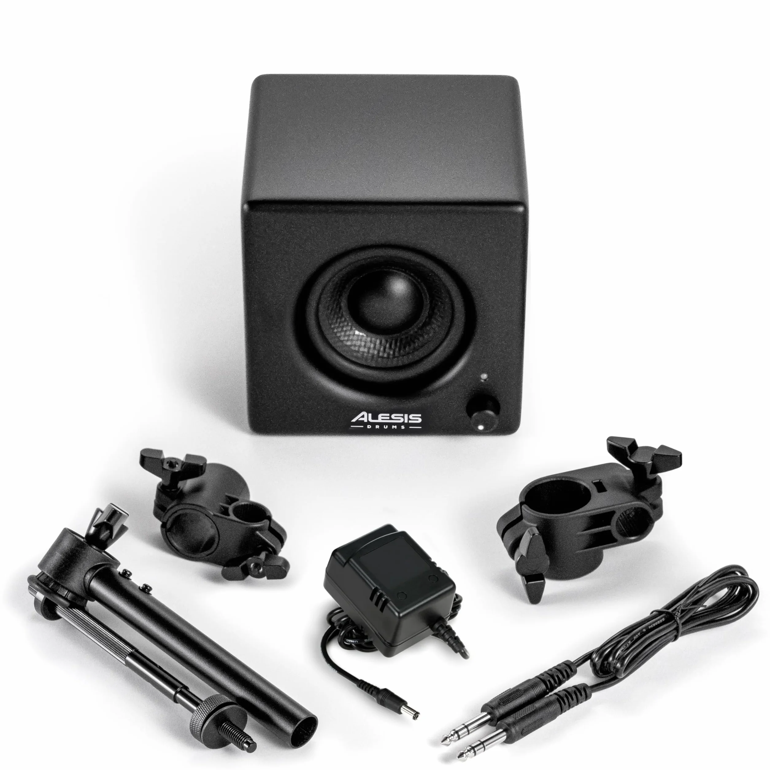 Alesis Nitro Amp - Altavoz Monitor de Batería Electronica Compacto de 3" y 70W para Prácticas y Lecciones, montable en Rack con Las Abrazaderas Incluidas
