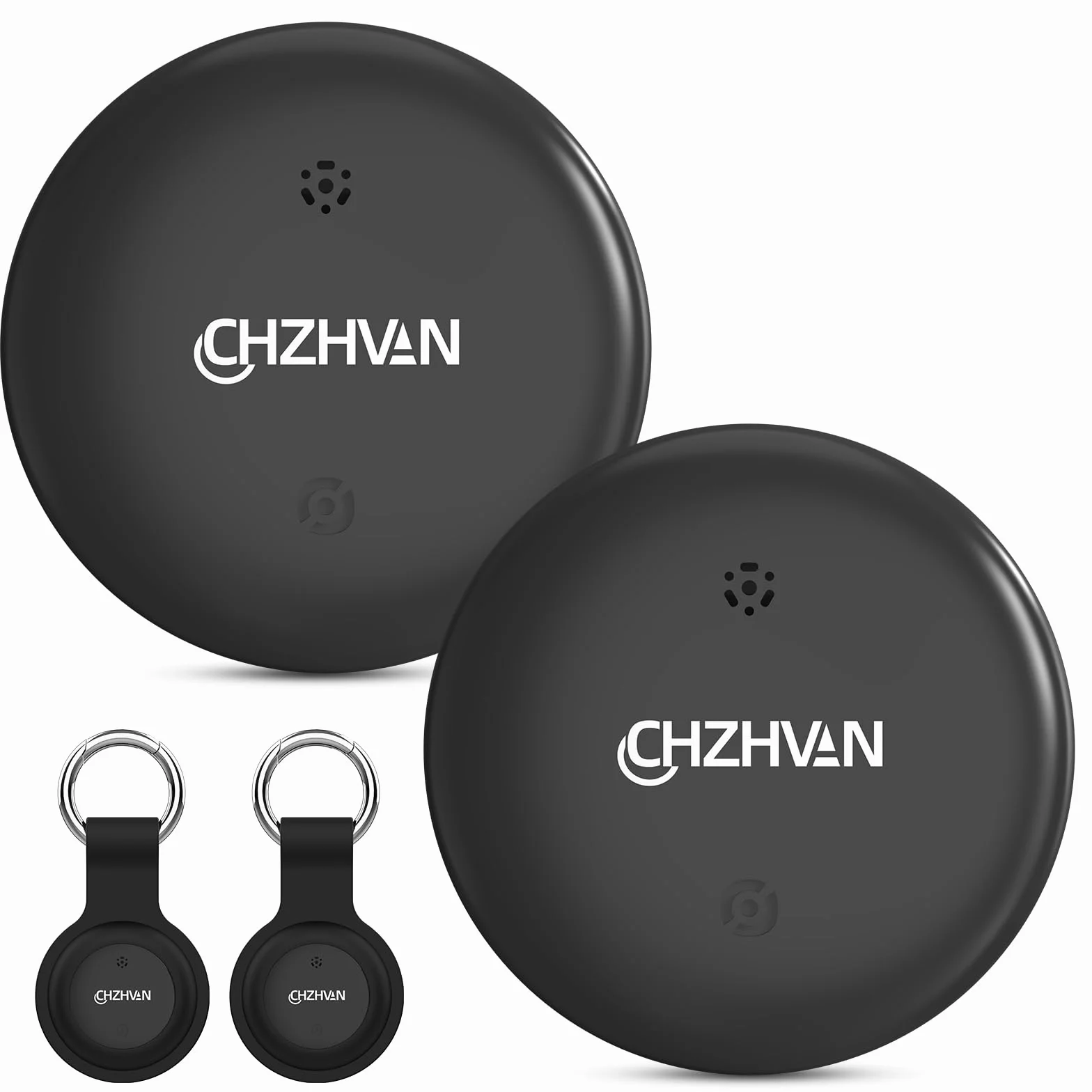 Android Smart Tracker Tag,Google Localizador Funciona con Find Hub App (SÓLO Android),Bluetooth Key Finder para Llaves,Bolsas,Equipaje,Mascotas y Mochila,Impermeable IP67，Batería Reemplazable,2 Negro