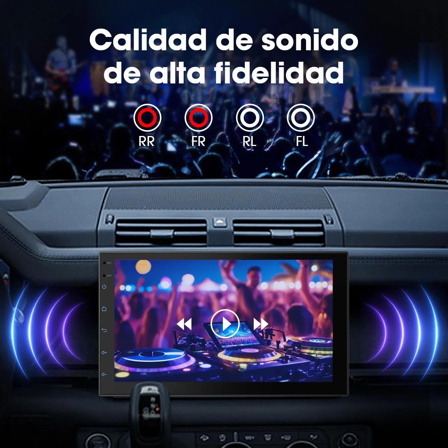 Haudio Radio de Coche 2 DIN, Pantalla Táctil de 7 Pulgadas con CarPlay Inalámbrico & Android Auto, Soporta Control por Voz/FM/Mirror Link/AUX/Navegación GPS/Bluetooth 5.2 Sin Cámara 2+ 32GB