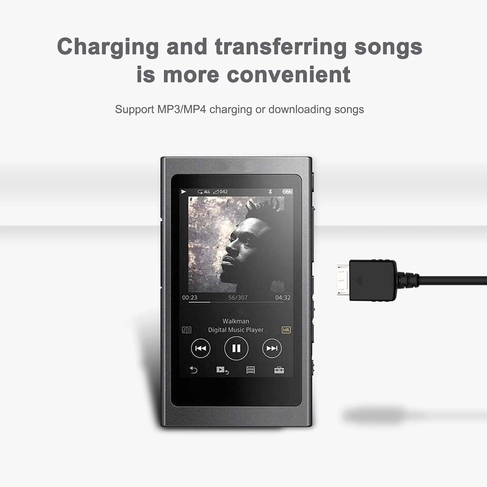 Adhiper Cable de repuesto WMC-NW20MU USB para sincronización de datos compatible con Sony Walkman MP3 MP4 Player y NWZ-A726/A728/A815/A729/A816/S615/S616/S618 (1,5 m)