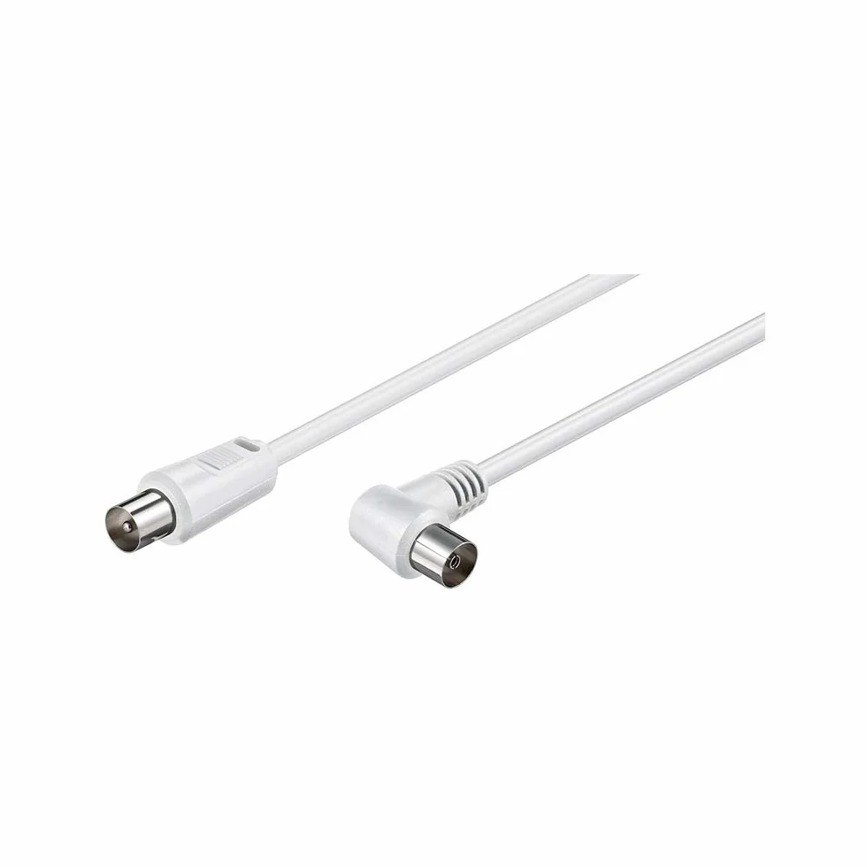 Goobay AKWG 150 1.5m - Cable coaxial (coaxial, Coaxial, 1,5 m, Macho/Hembra, Blanco)