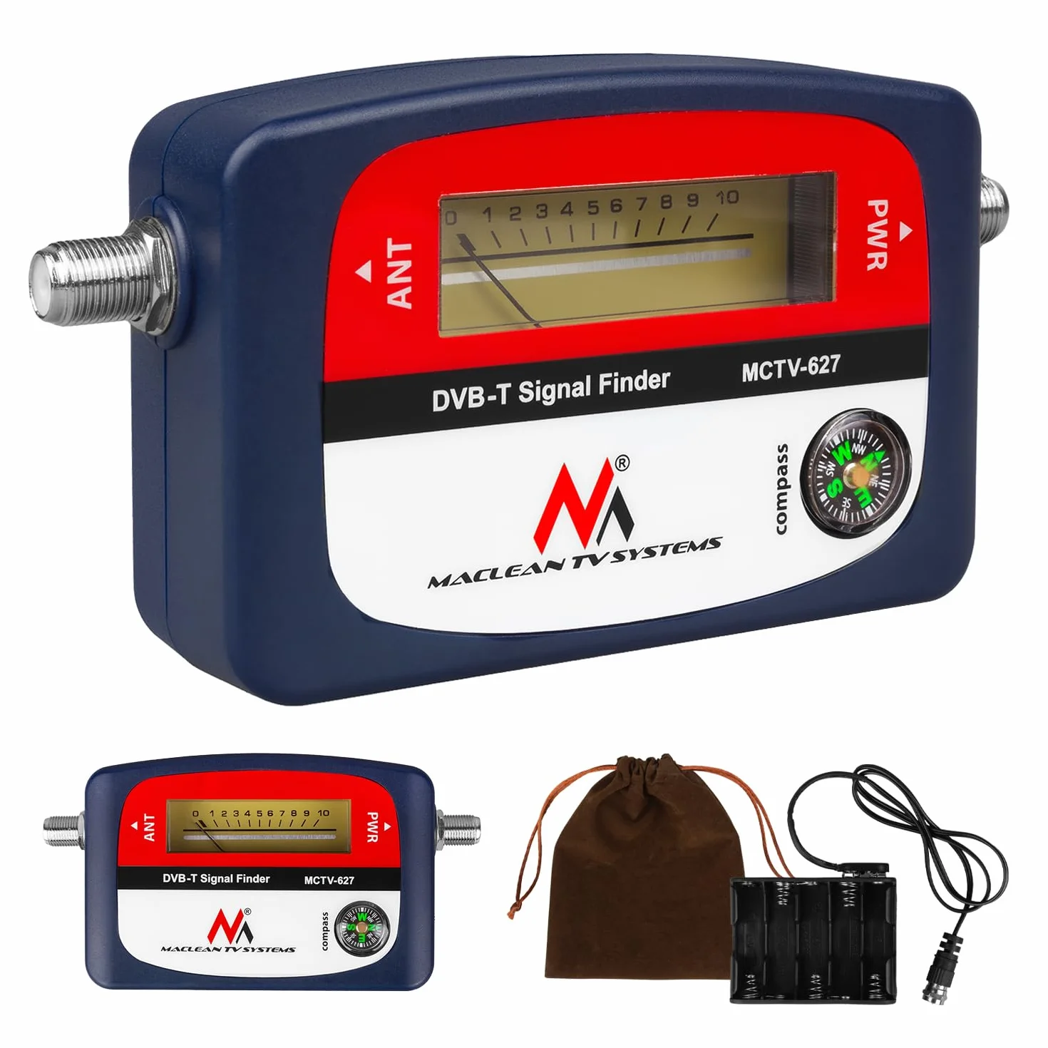 Maclean MCTV-627 - Localizador de señal terrestre DVB-T (VHF, UHF, TV, TNT)