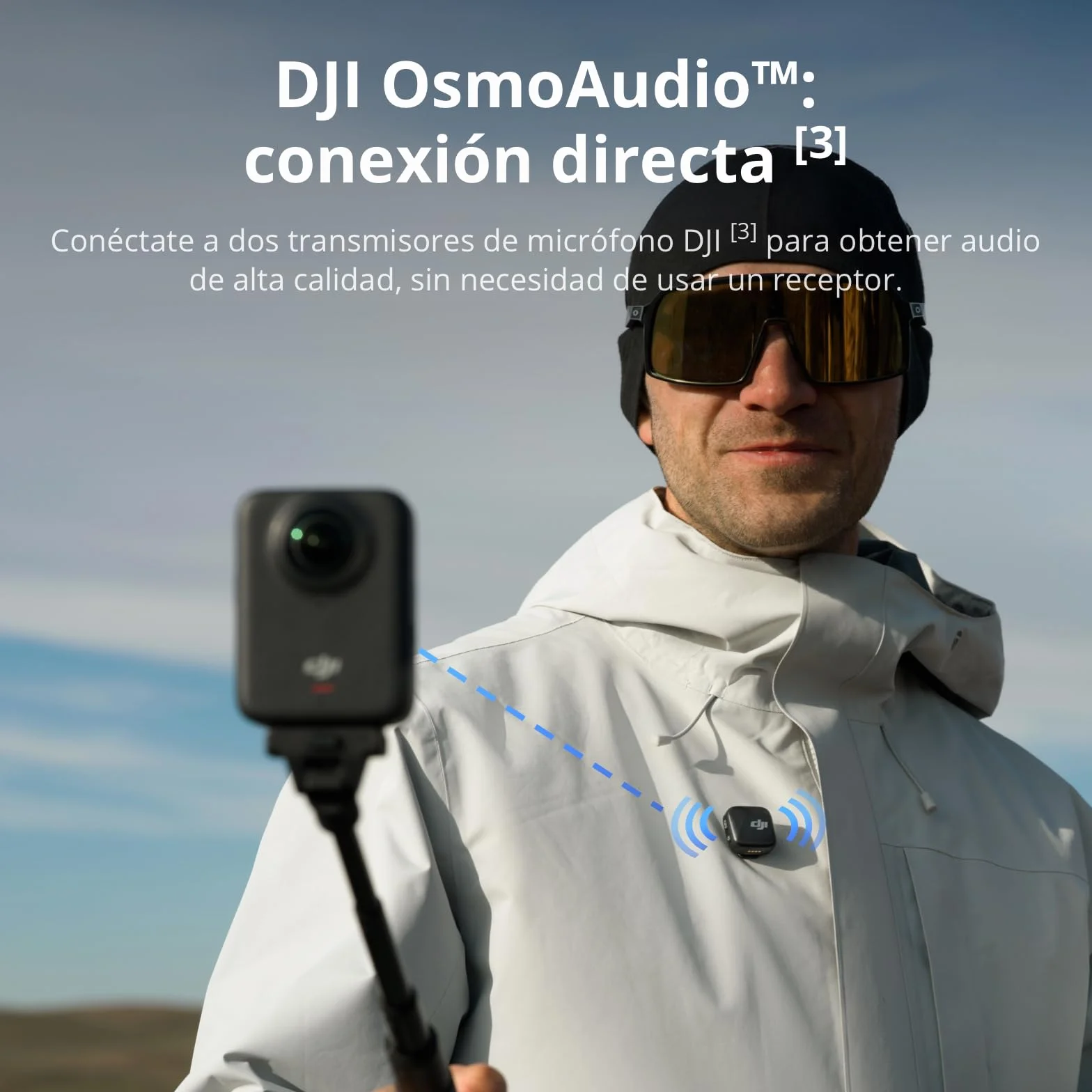 DJI Osmo 360 Cámara 360° 1 Pulgada 8K Nativo 4K/120fps 170° Boost Kit Selfie 1.2m Batería Extendida 2 Baterías