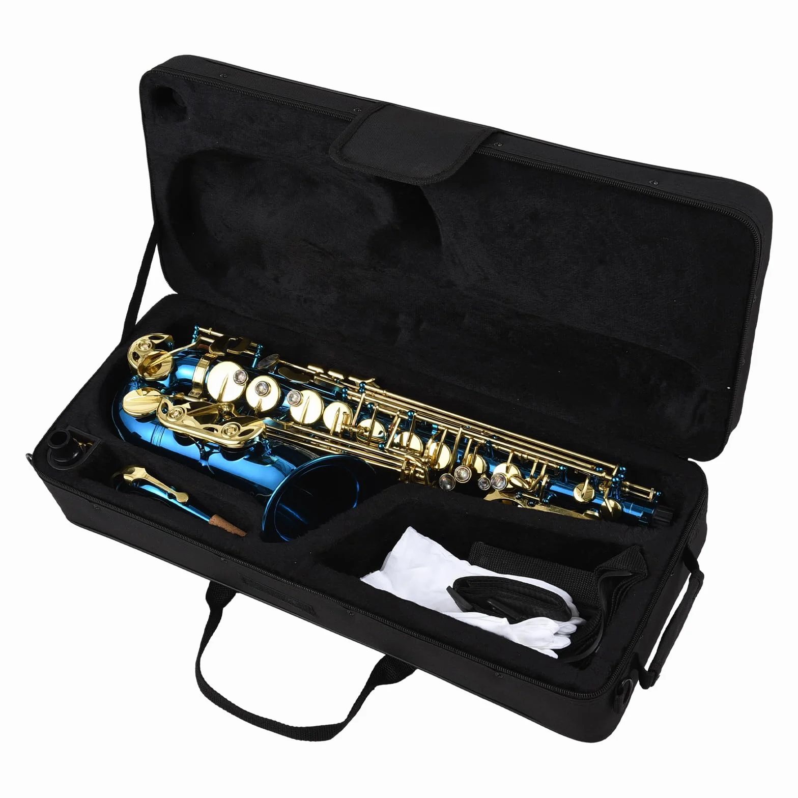 Btuty Saxofón alto Eb E-Flat para principiantes – Kit de inicio con funda, boquilla, correas y paño de limpieza