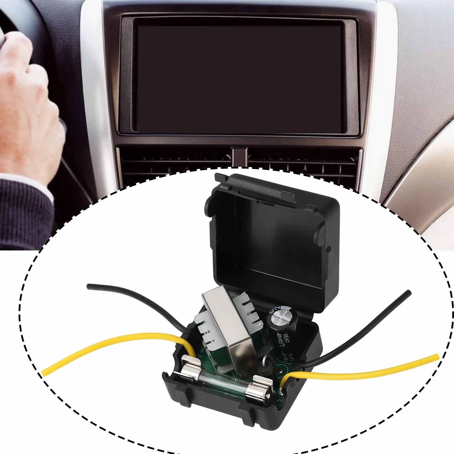 Filtro de ruido de alimentación de 12 V CC para coche, apto para navegación USB, altavoces MP3, sistema estéreo