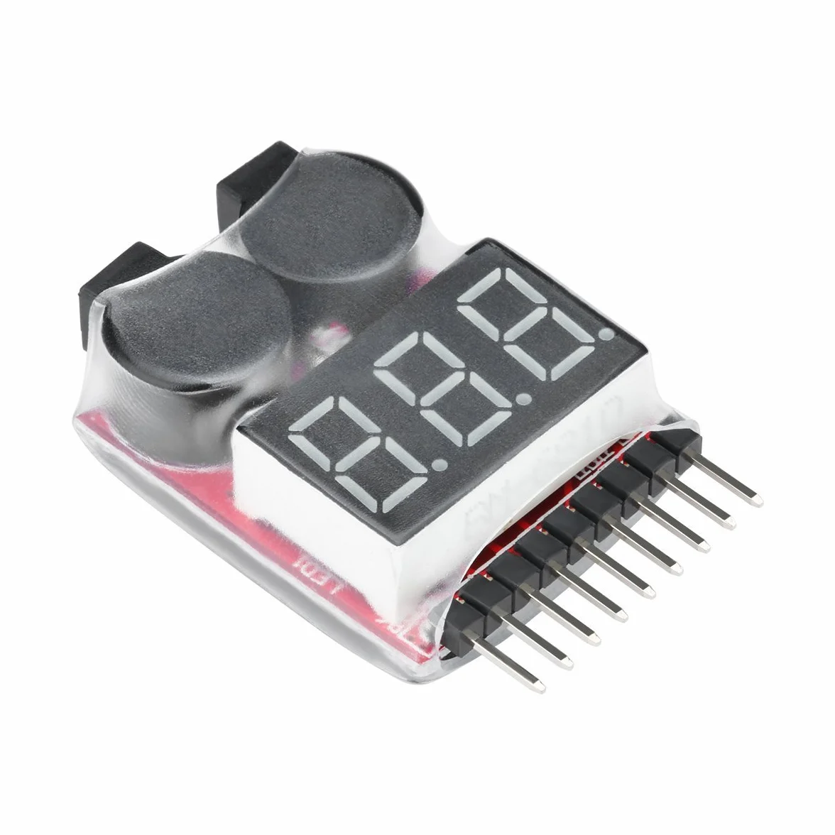 DollaTek 2PCS RC Lipo Batería Monitor de la alarma del probador Comprobador de bajo voltaje alarma del zumbador con indicador LED para 1-8 S Lipo LiFe LiMn Li-ion de la batería