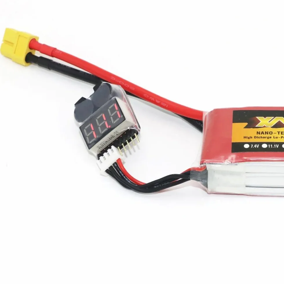 DollaTek 2PCS RC Lipo Batería Monitor de la alarma del probador Comprobador de bajo voltaje alarma del zumbador con indicador LED para 1-8 S Lipo LiFe LiMn Li-ion de la batería