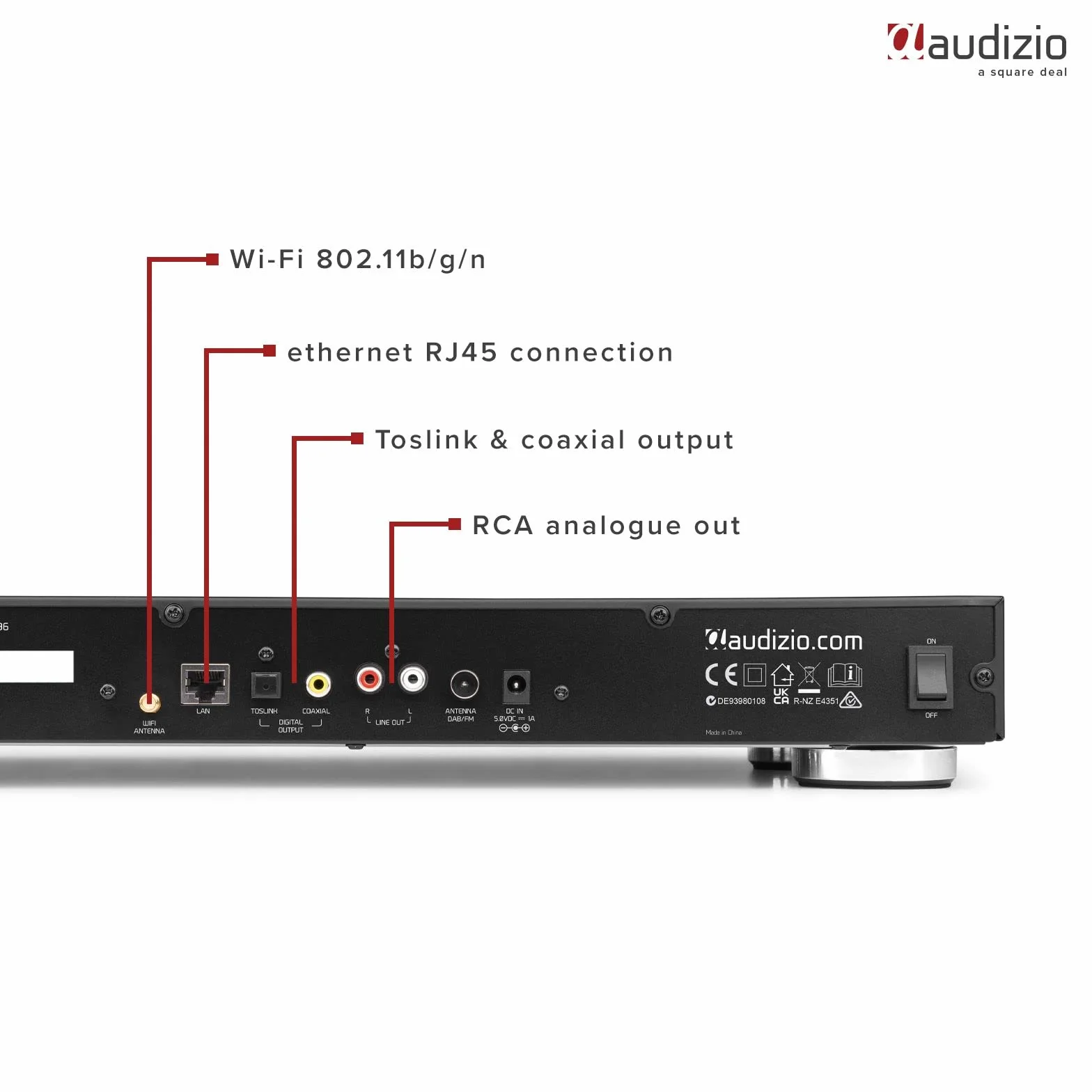 Audizio Trento Radio Internet con Bluetooth Radio FM/Dab - Negro, Reproductor Multimedia WiFi, Radio Despertador, Altavoz Bluetooth, Ideal para Aprovechar Tus Mejores emisiones de Radio en casa