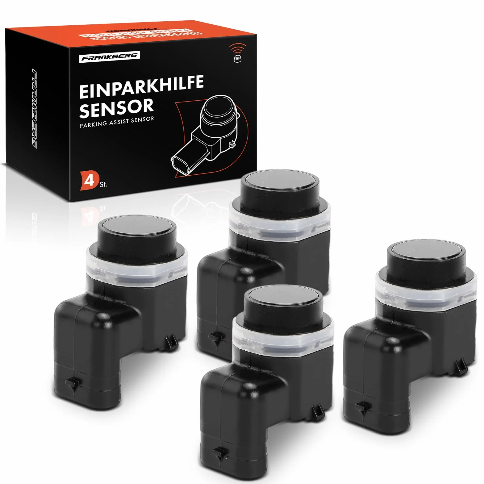 Frankberg 4x Sensor de aparcamiento PDC Compatible con Golf VI 5K1 Golf VII 5G1 BE1 BE2 BQ1 Golf VI Variante AJ5 A4 Avant 8K5 T.i.g.u.a.n 5N Replace# 4H0919275A