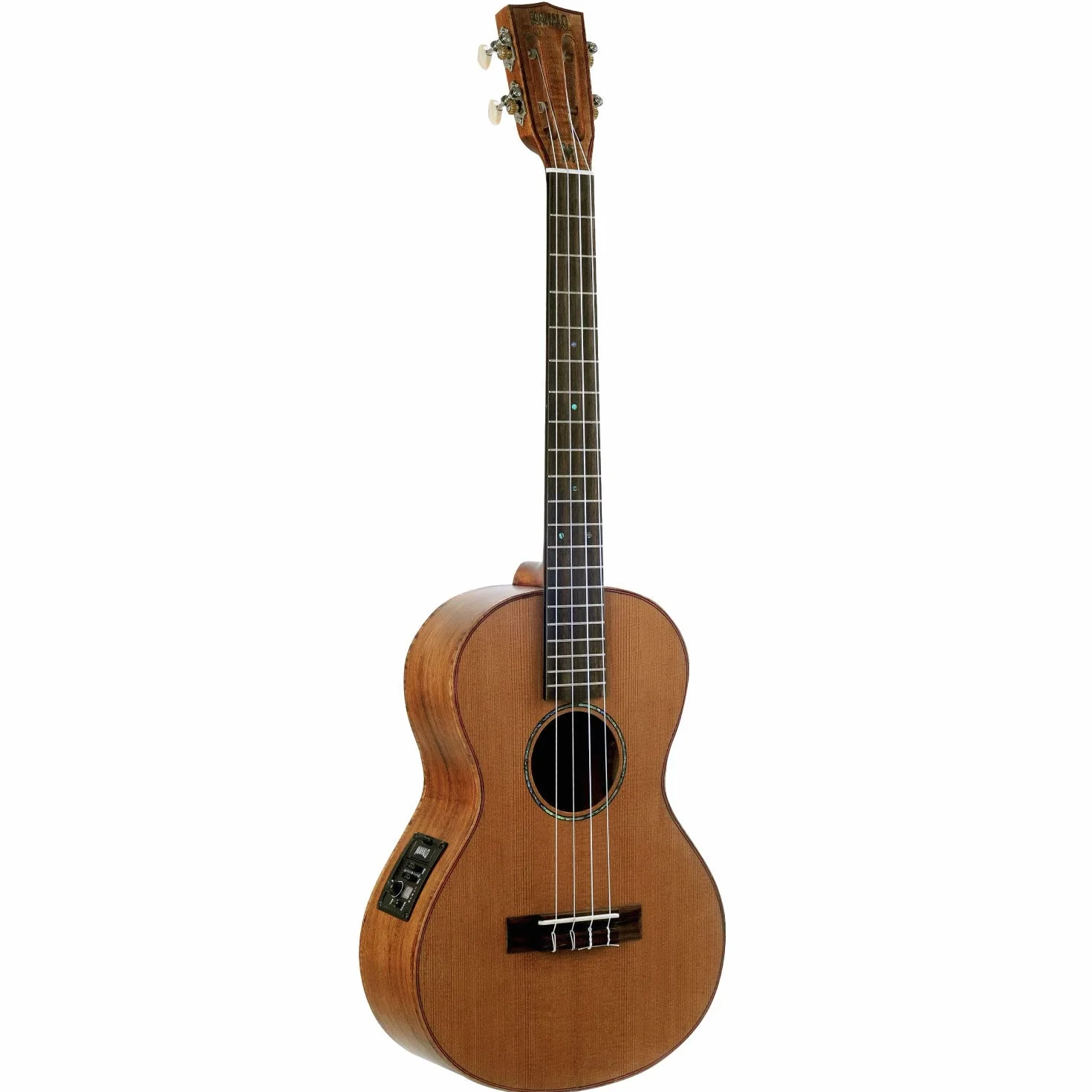 Ukulele Baritone natural electro + cover