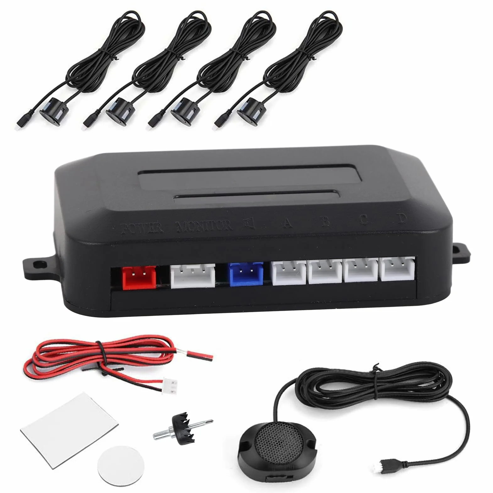 Sensor de marcha atrás para coche, sensor de aparcamiento para coche, kit de radar de marcha atrás, sensor de aparcamiento de reserva de marcha atrás automática, sistema de radar, indicador de sonido