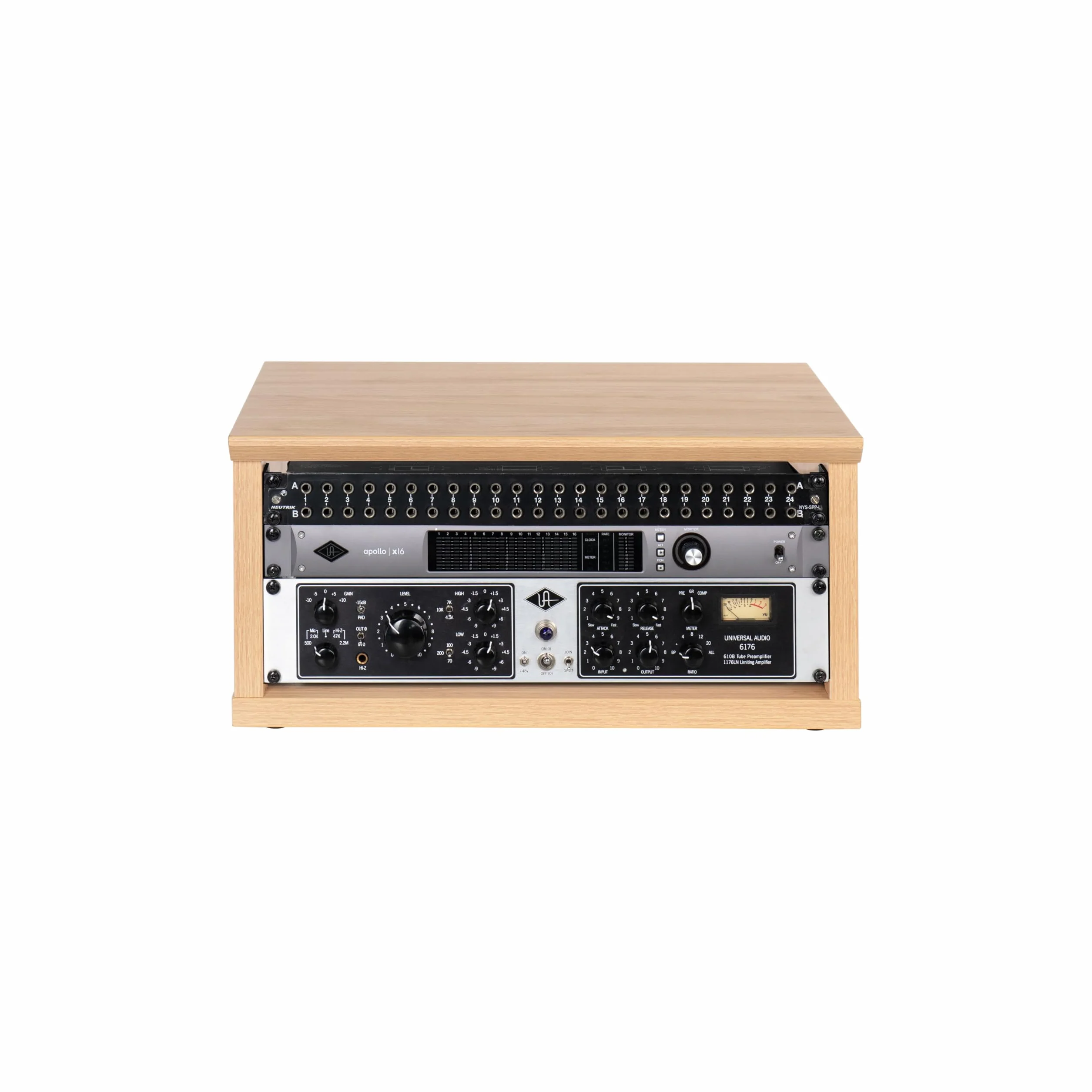 Gator Frameworks Elite Furniture Series 4U - Estante de escritorio de madera en acabado mate de arce natural (GFW-ELITERK-4U-MPL)