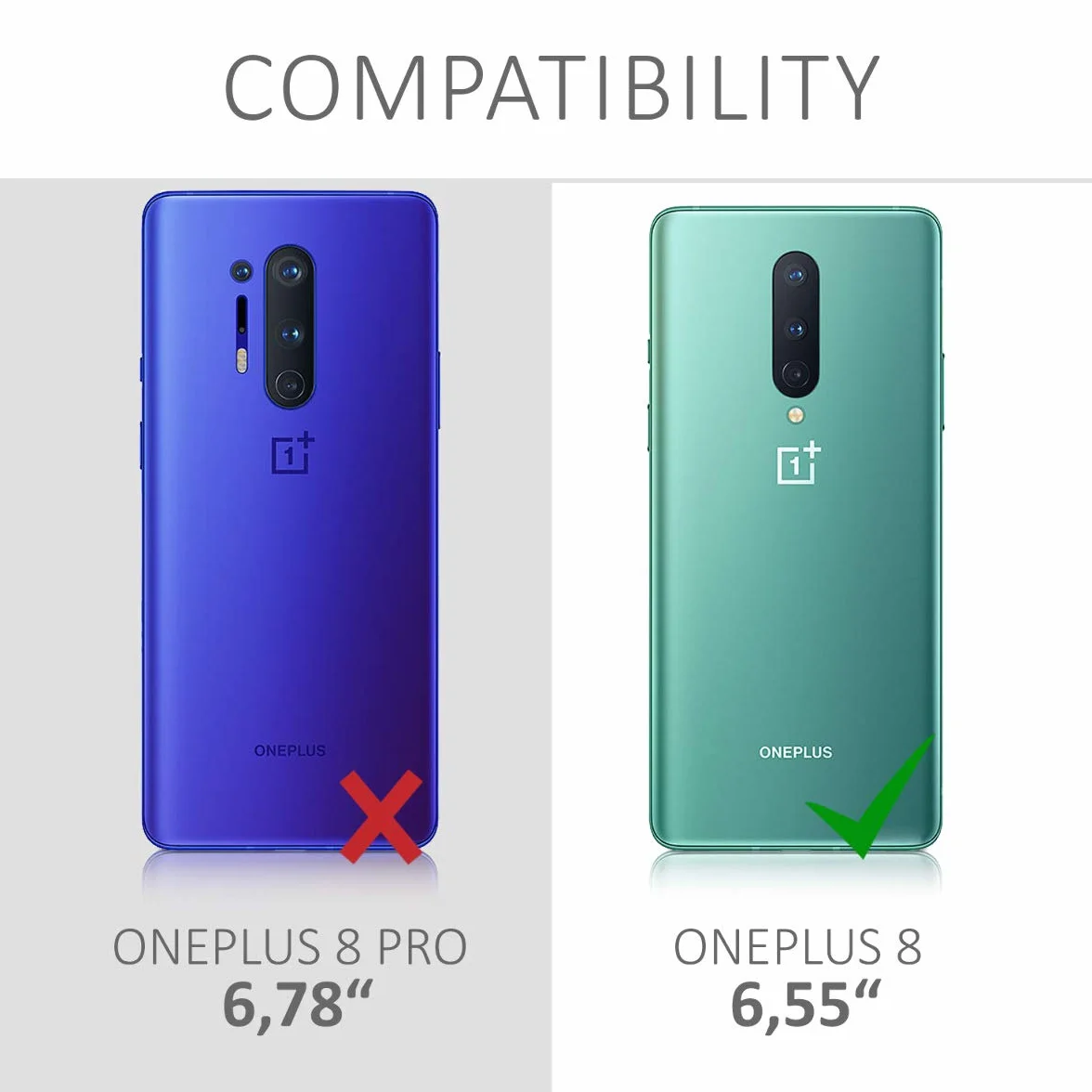 kwmobile Carcasa Compatible con OnePlus 8 (2020) Funda TPU Silicona antigolpes Carga inalámbrica Negro