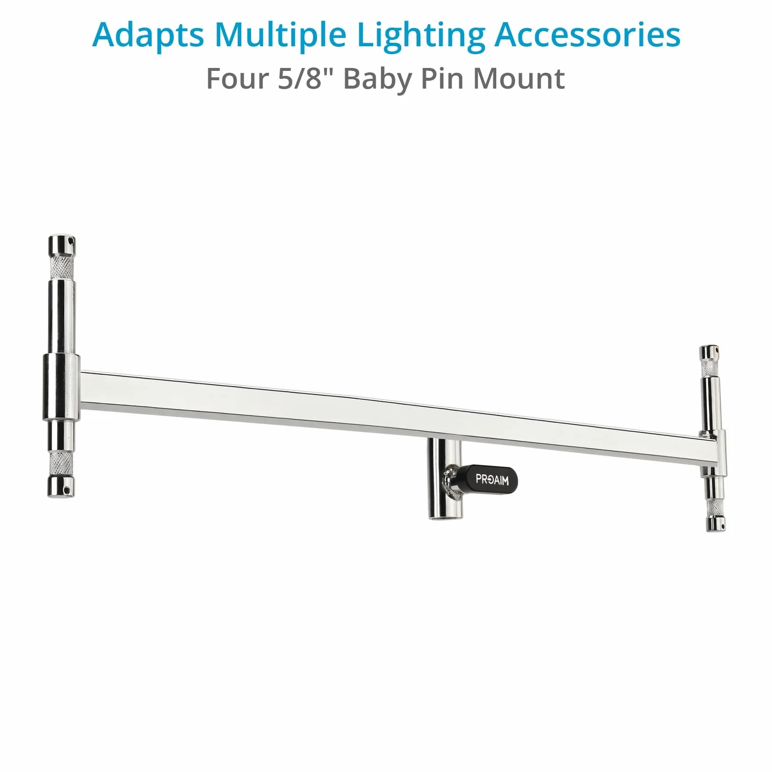 Cabezal Doble PROAIM de 1,6 cm: Monte rápidamente Varias Luces y Accesorios en un Solo Soporte en C. Monte hasta Cuatro Luces y Accesorios en un Solo Soporte de luz Baby Pin (P-LNKB-DH)