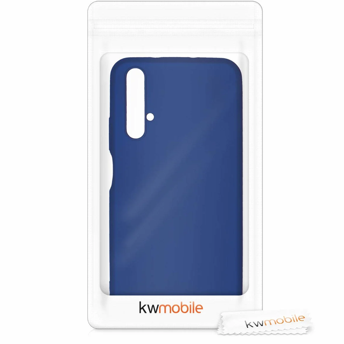 kwmobile Funda para Huawei Nova 5T Carcasa TPU y Silicona Ultrafino Antigolpes Azul Metalizado